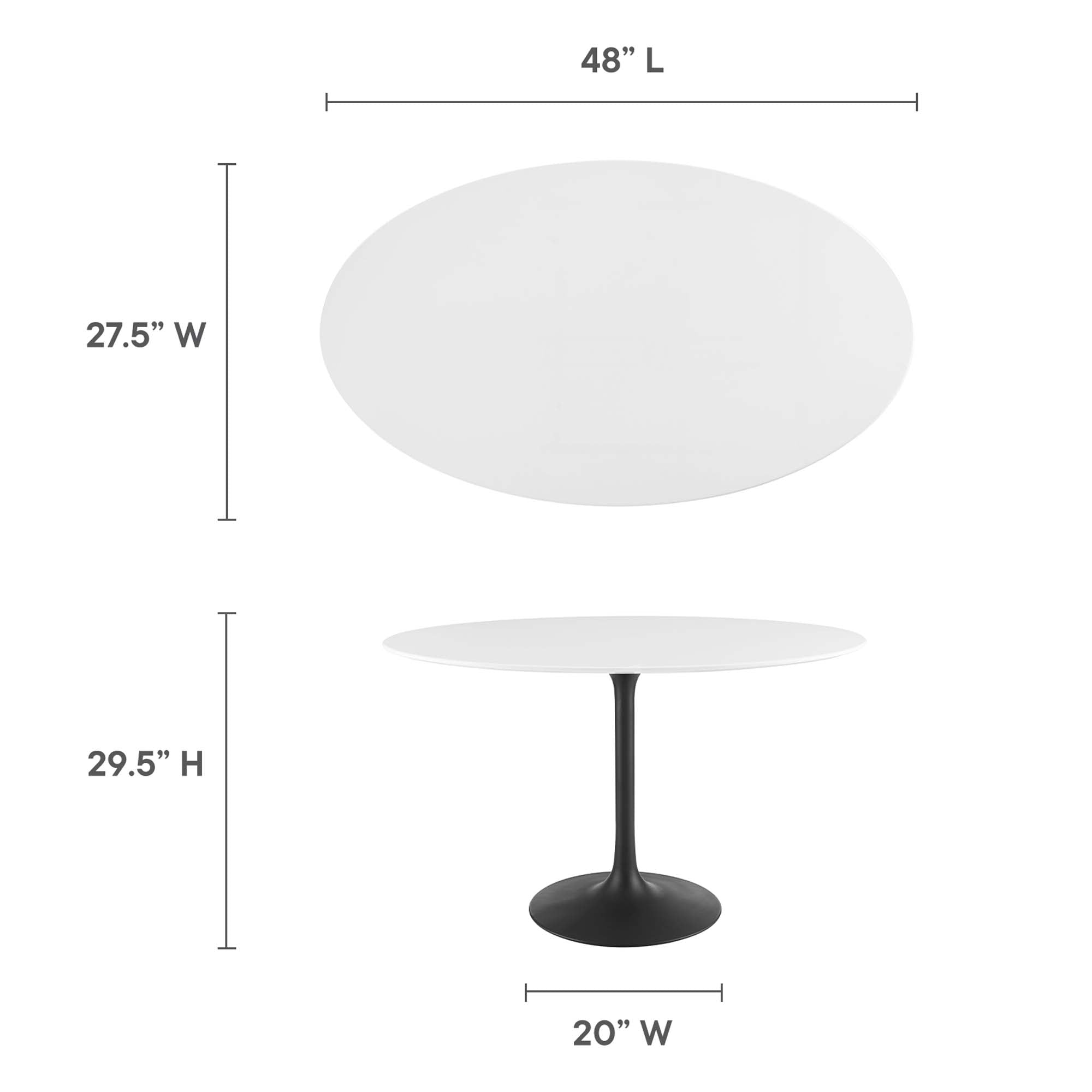 Lippa 48" Oval Wood Dining Table by Modway - Best Buy Furniture