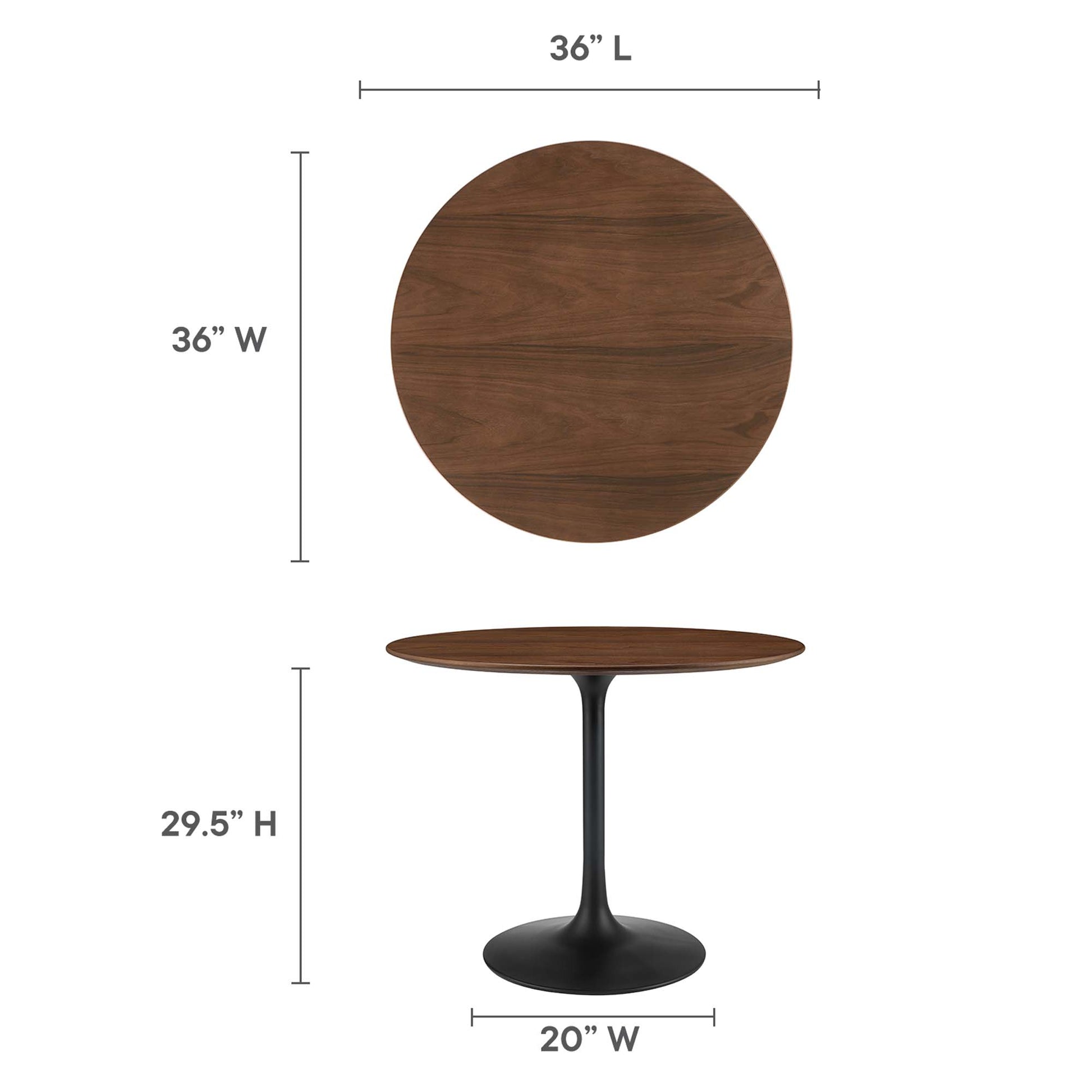 Lippa 36" Round Wood Dining Table by Modway - Best Buy Furniture