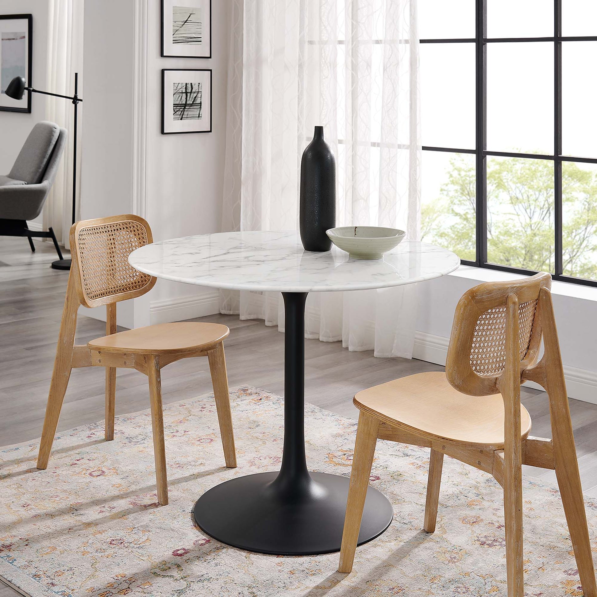 Lippa 40" Round Faux Marble Dining Table by Modway - Best Buy Furniture