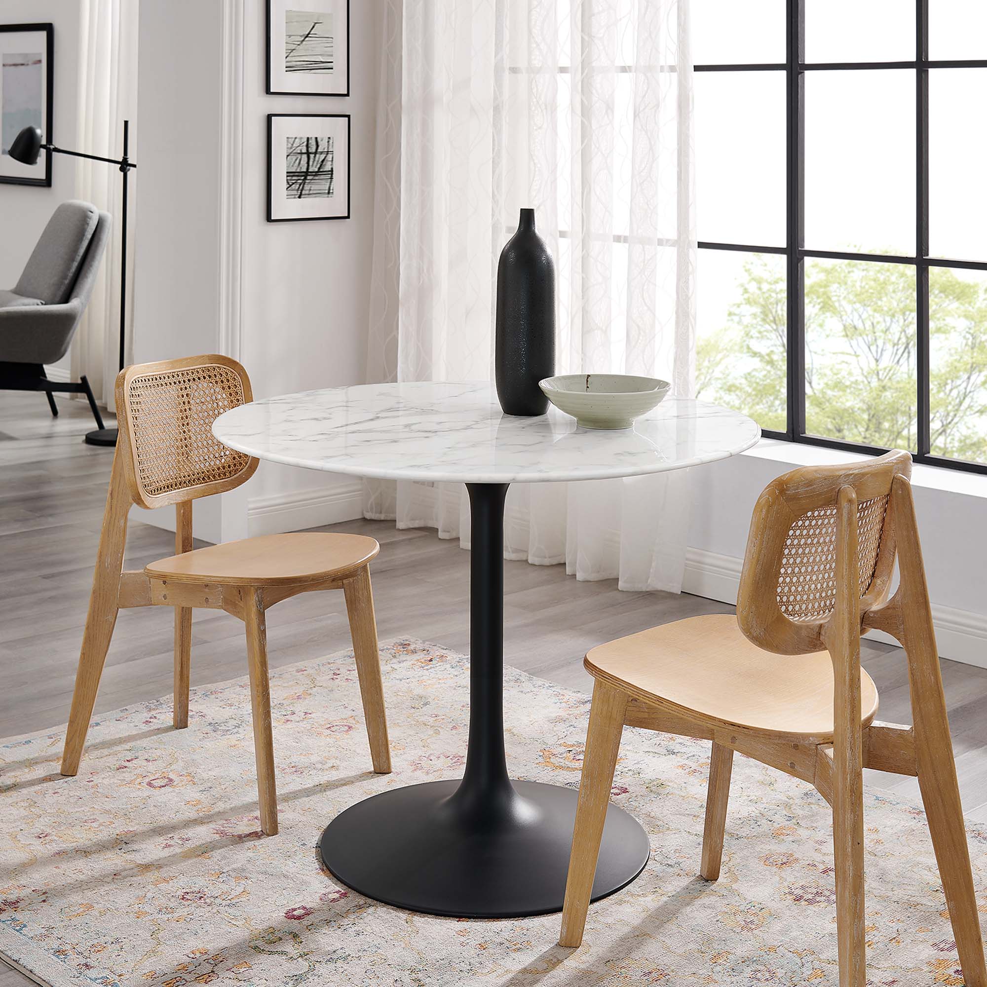 Lippa 40" Round Faux Marble Dining Table by Modway - Best Buy Furniture