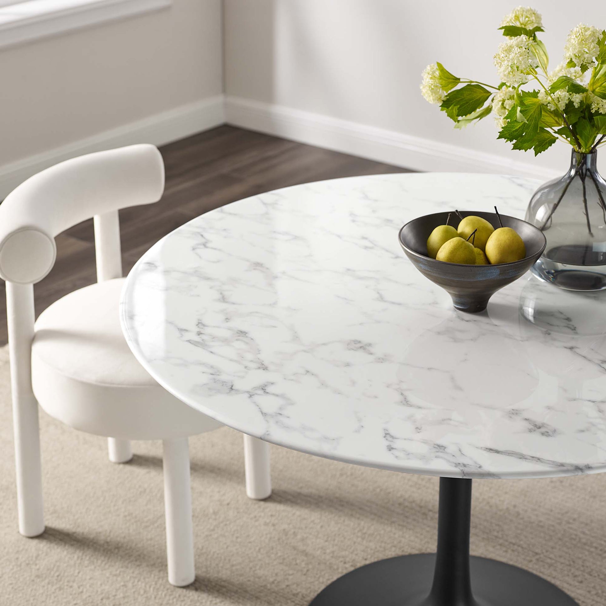Lippa 48" Round Faux Marble Dining Table by Modway - Best Buy Furniture
