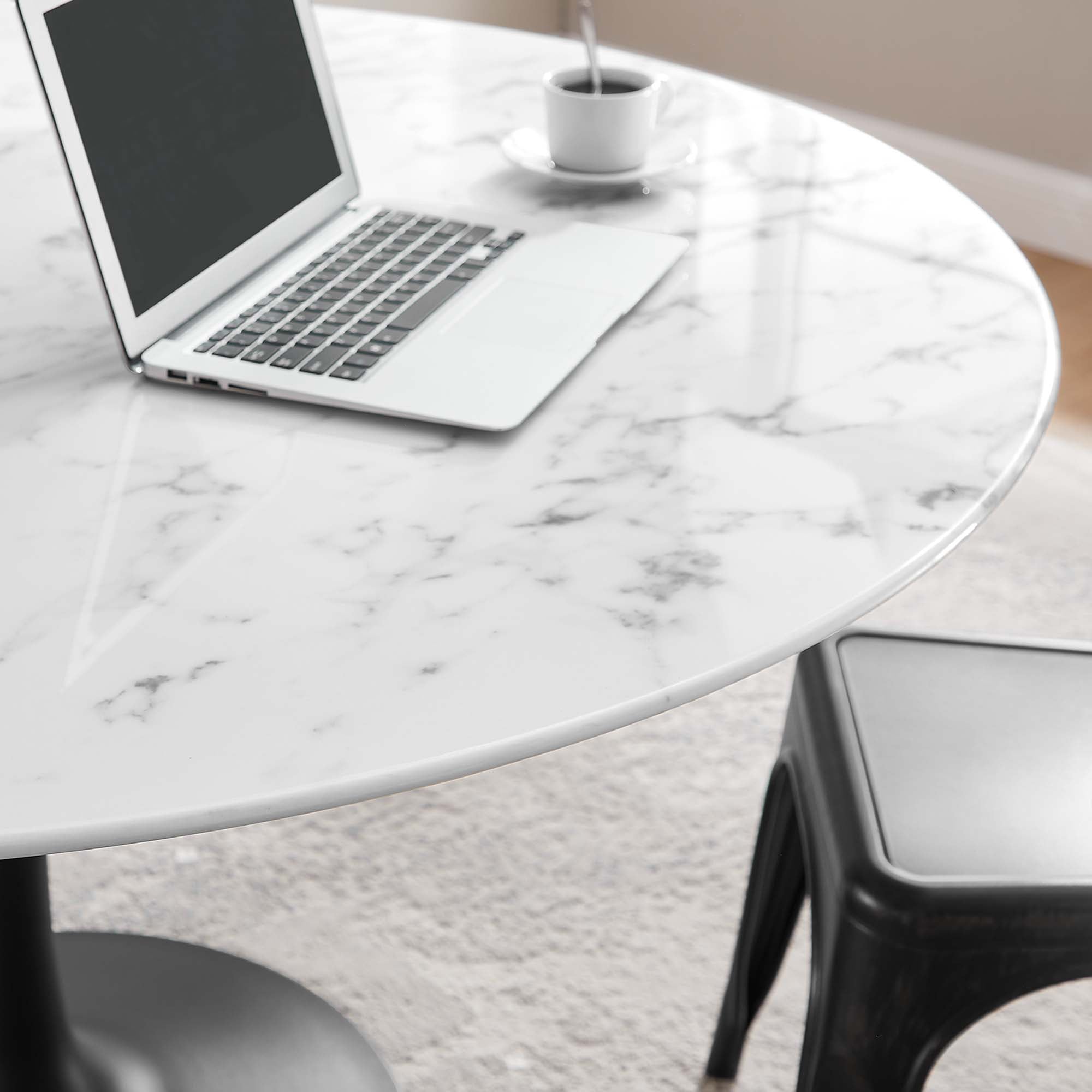 Lippa 54" Round Faux Marble Dining Table by Modway - Best Buy Furniture