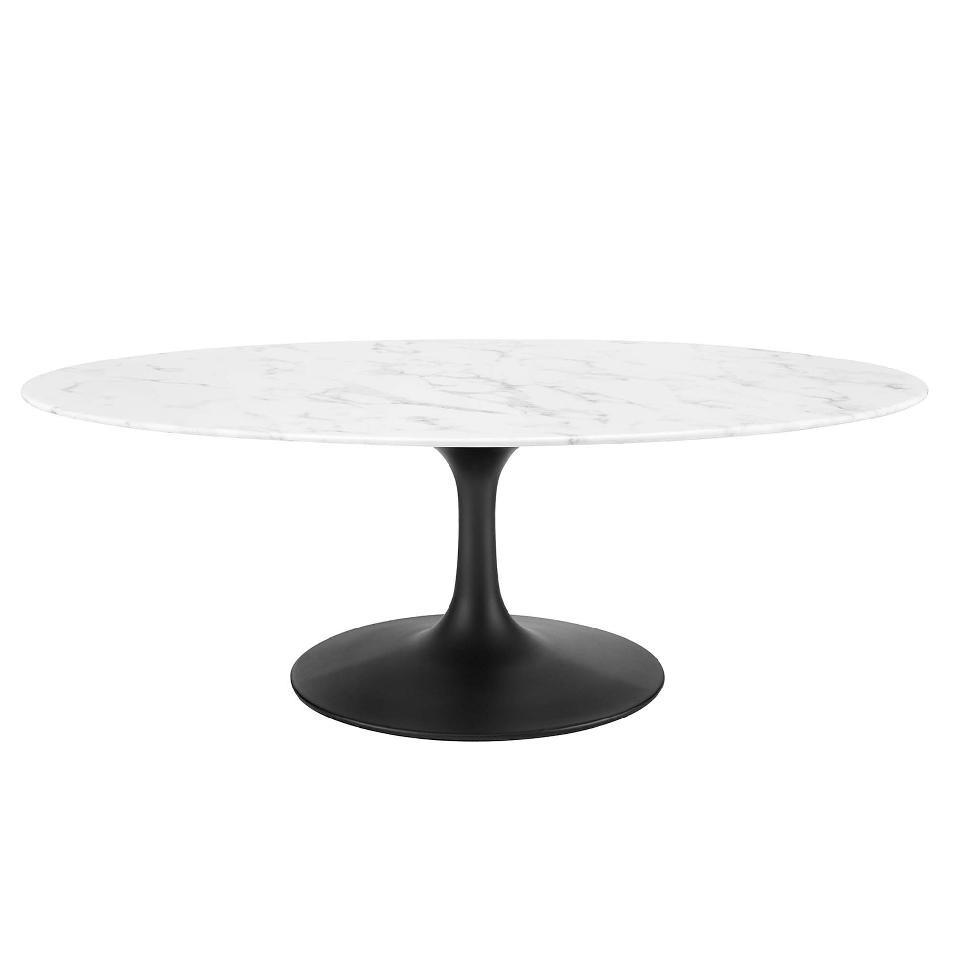 Lippa 48" Oval Faux Marble Coffee Table by Modway - Best Buy Furniture