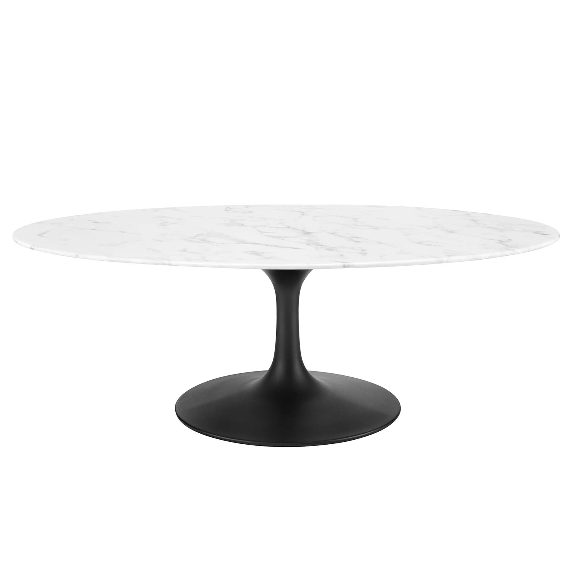 Lippa 48" Oval Faux Marble Coffee Table by Modway - Best Buy Furniture