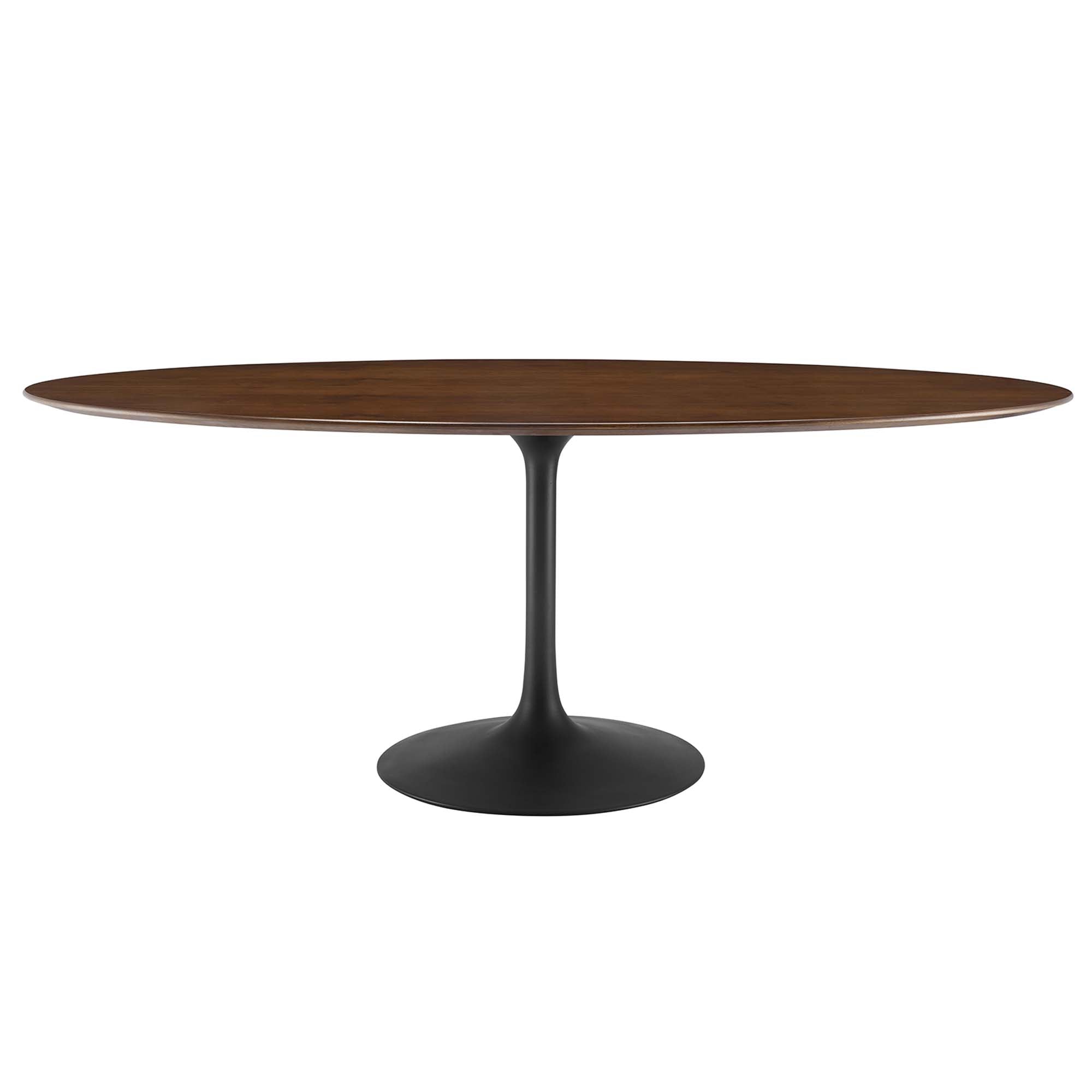 Lippa 78" Oval Walnut Wood Dining Table by Modway