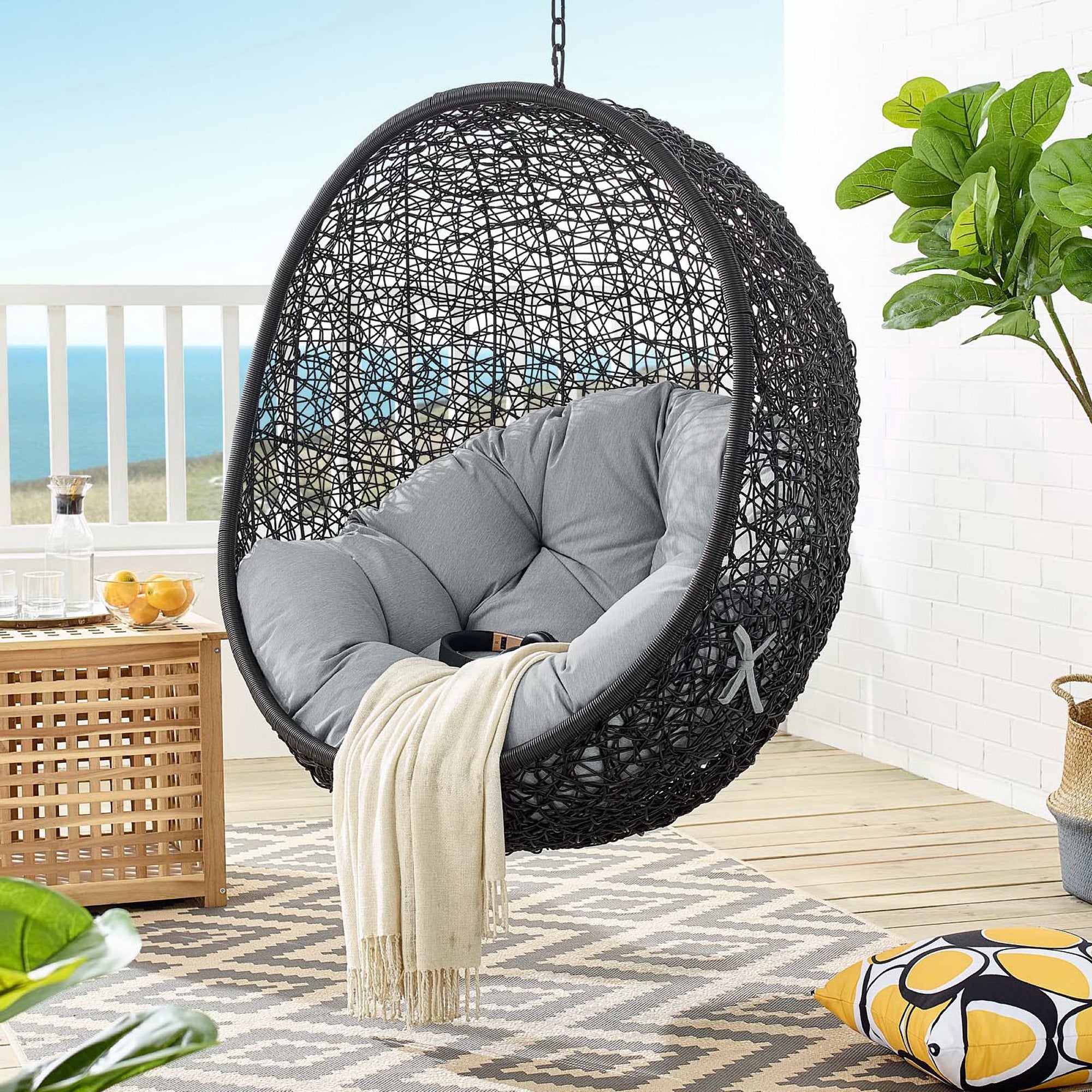 Encase Swing Outdoor Patio Lounge Chair Without Stand by Modway