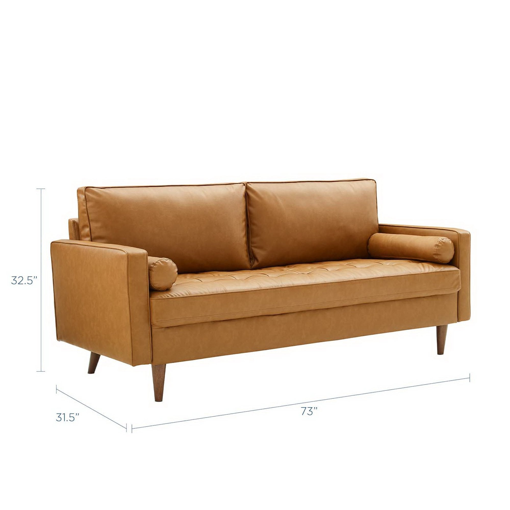 Valour Tufted Vegan Leather Sofa by Modway