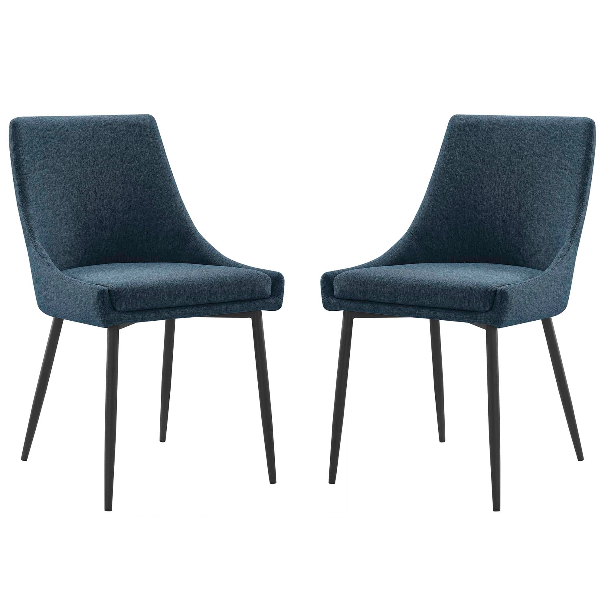 Viscount Upholstered Fabric Dining Chairs Set of 2 by Modway