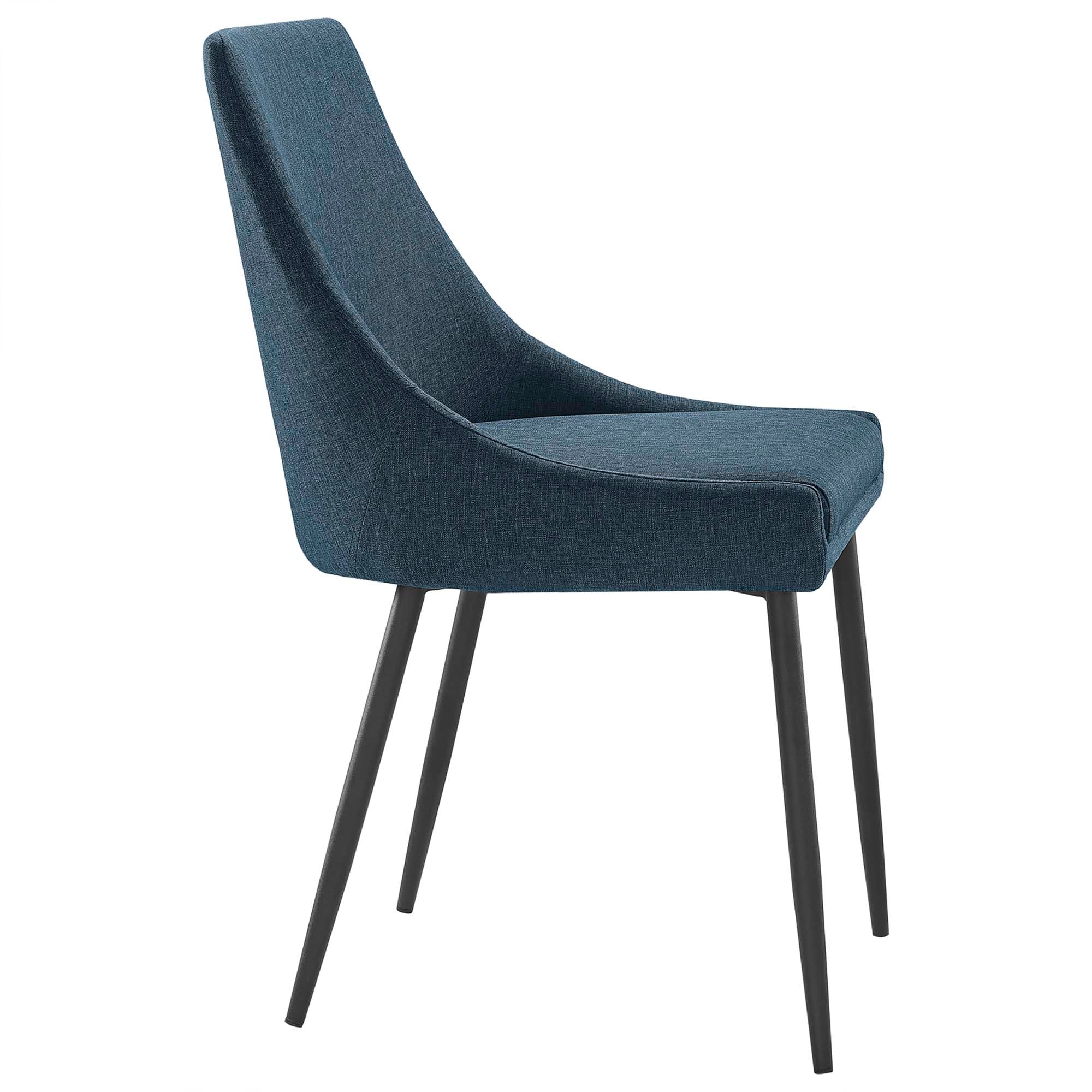Viscount Upholstered Fabric Dining Chairs Set of 2 by Modway