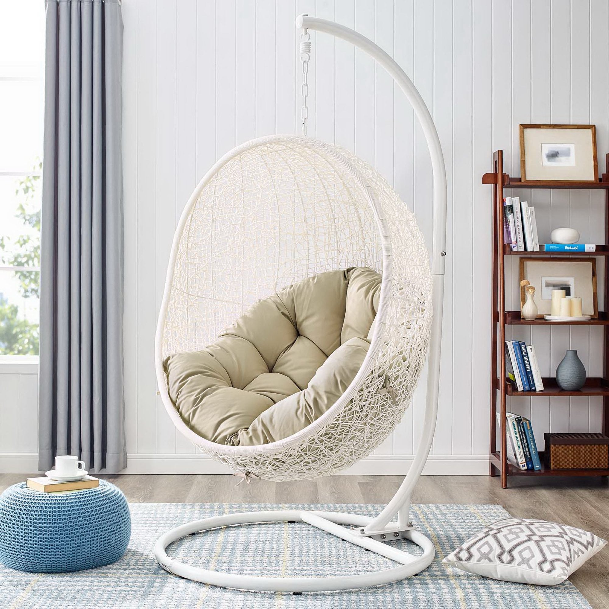 Hide Outdoor Patio Sunbrella� Swing Chair With Stand by Modway