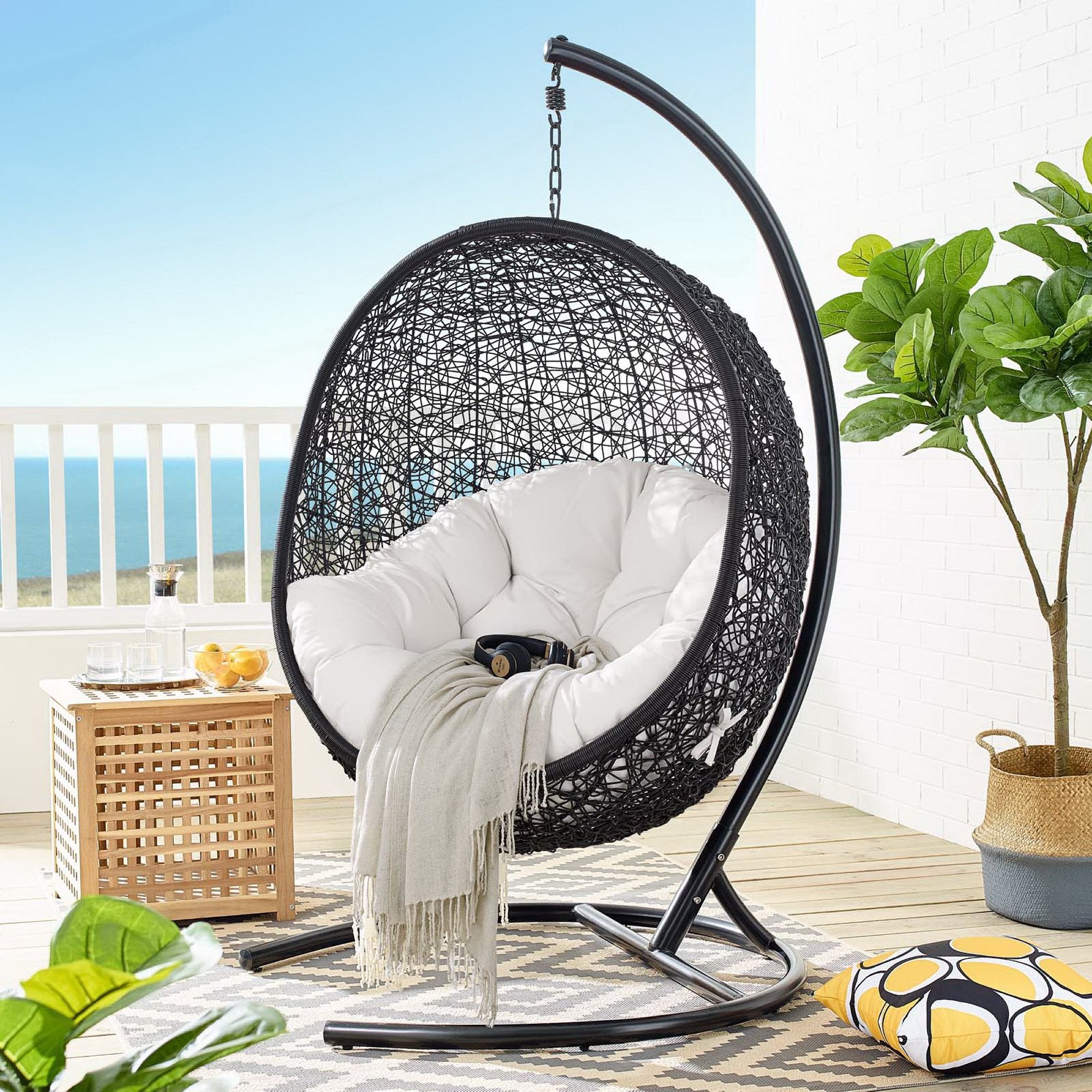 Encase Sunbrella� Swing Outdoor Patio Lounge Chair by Modway