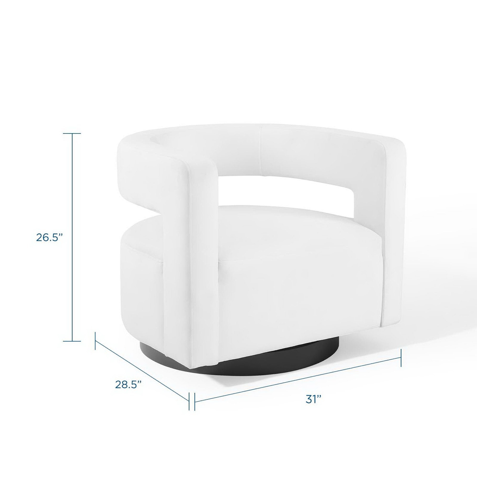 Spin Cutaway Performance Velvet Swivel Armchair by Modway