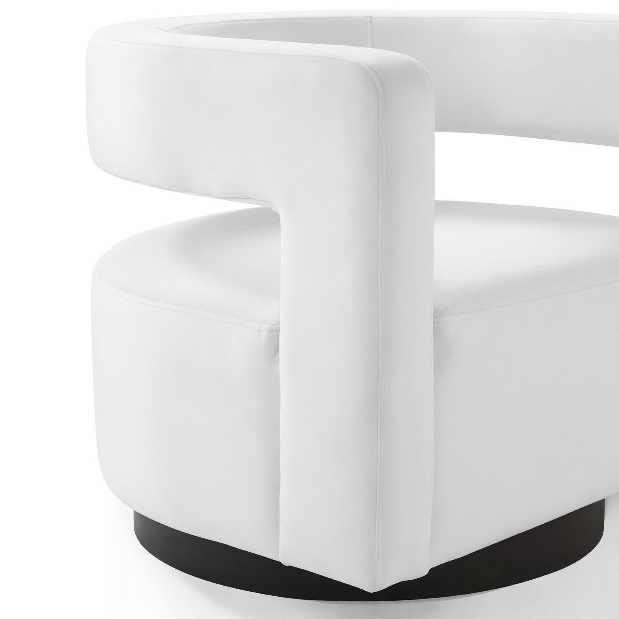 Spin Cutaway Performance Velvet Swivel Armchair by Modway