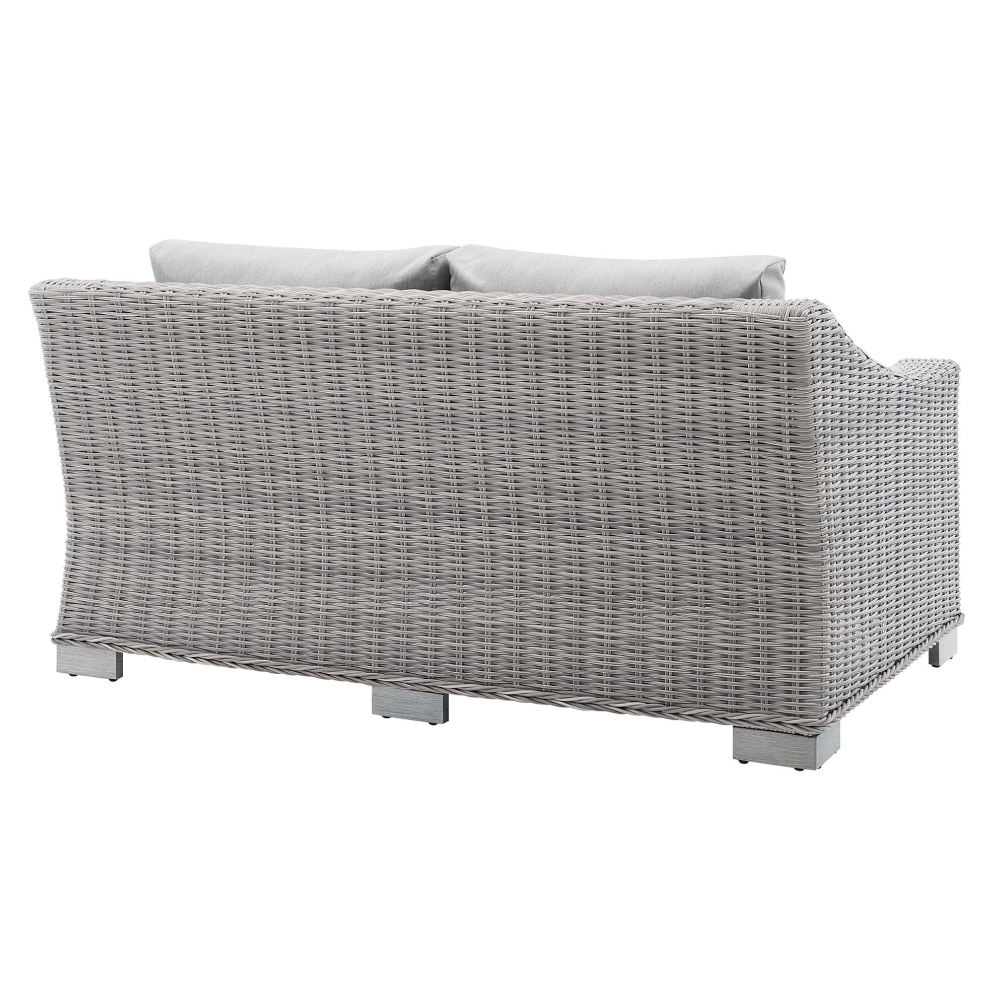 Conway Sunbrella� Outdoor Patio Wicker Rattan Loveseat by Modway