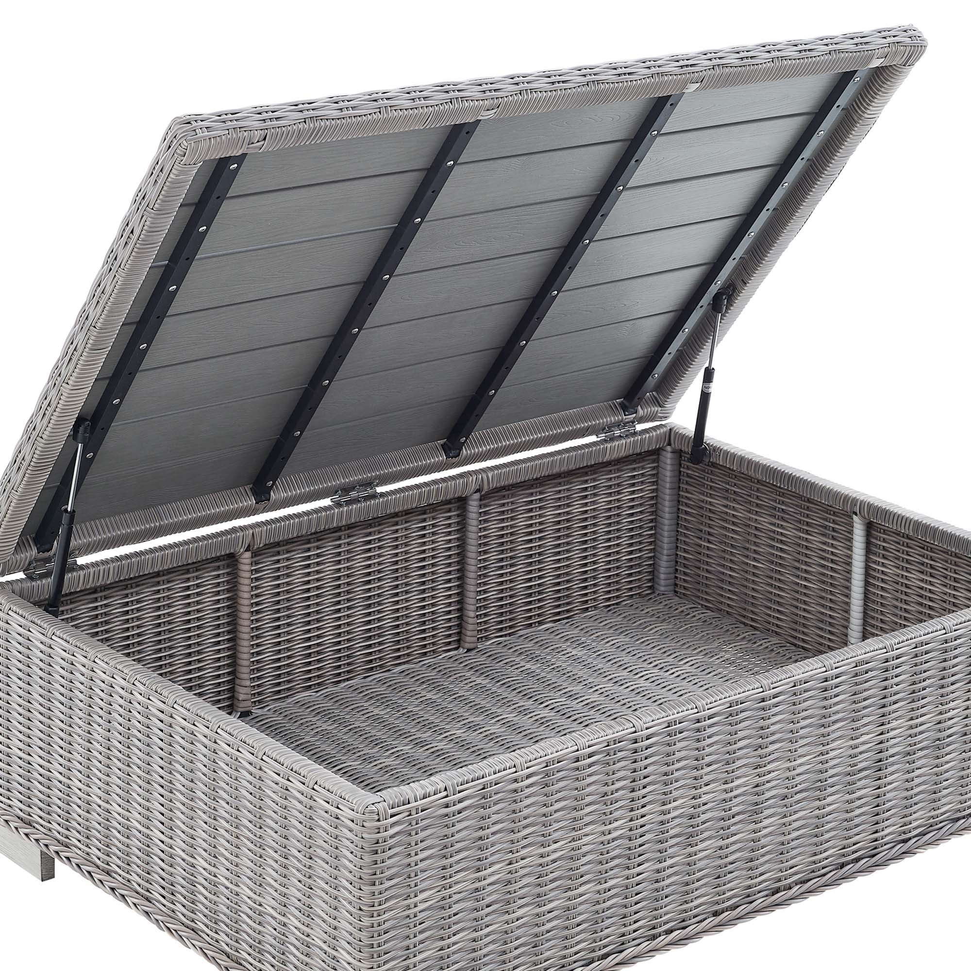 Conway 45" Outdoor Patio Wicker Rattan Coffee Table by Modway