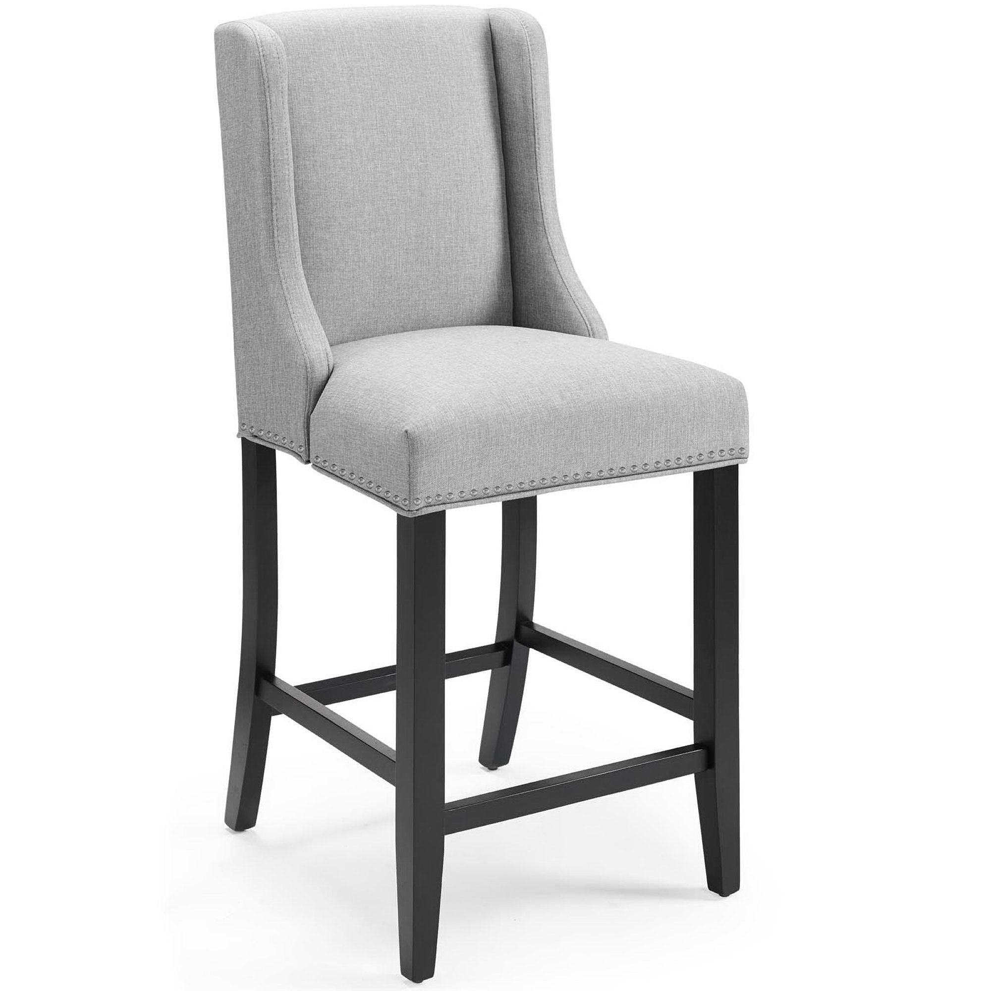 Baron Upholstered Fabric Counter Stool Set of 2 by Modway