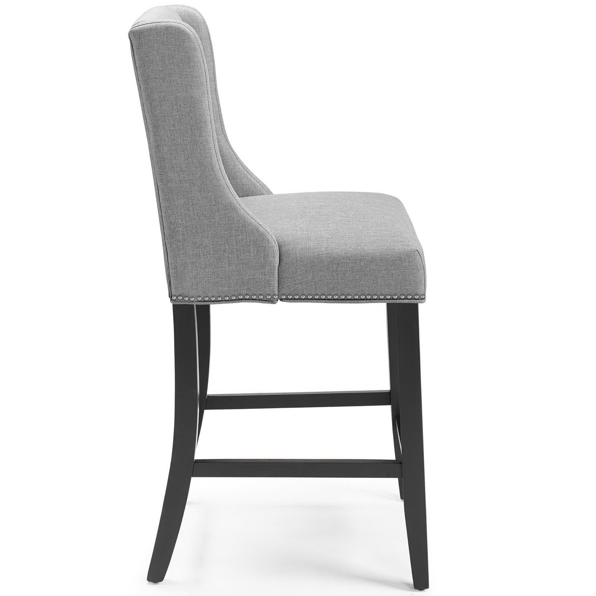 Baron Upholstered Fabric Counter Stool Set of 2 by Modway