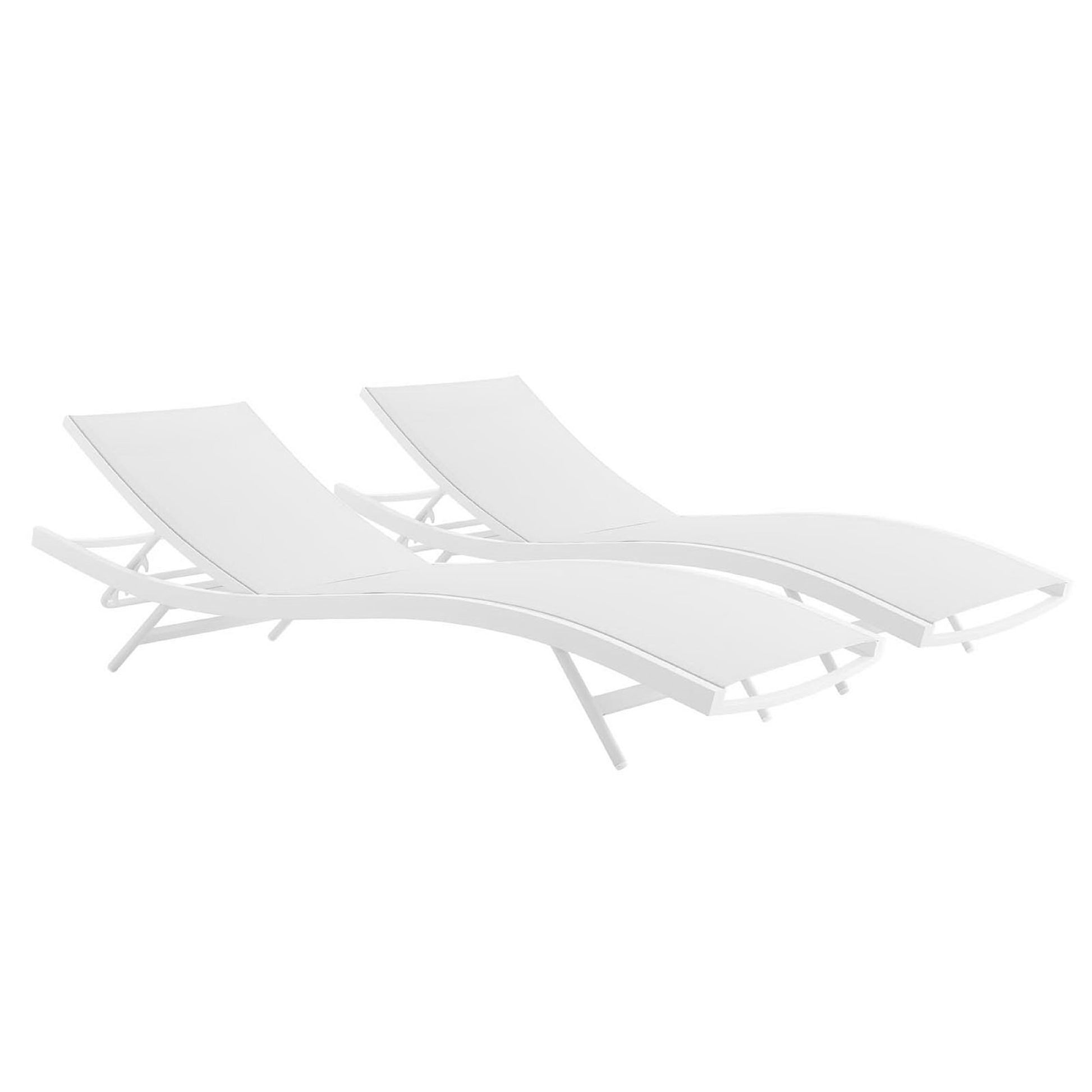 Glimpse Outdoor Patio Mesh Chaise Lounge Set of 2 by Modway - Best Buy Furniture