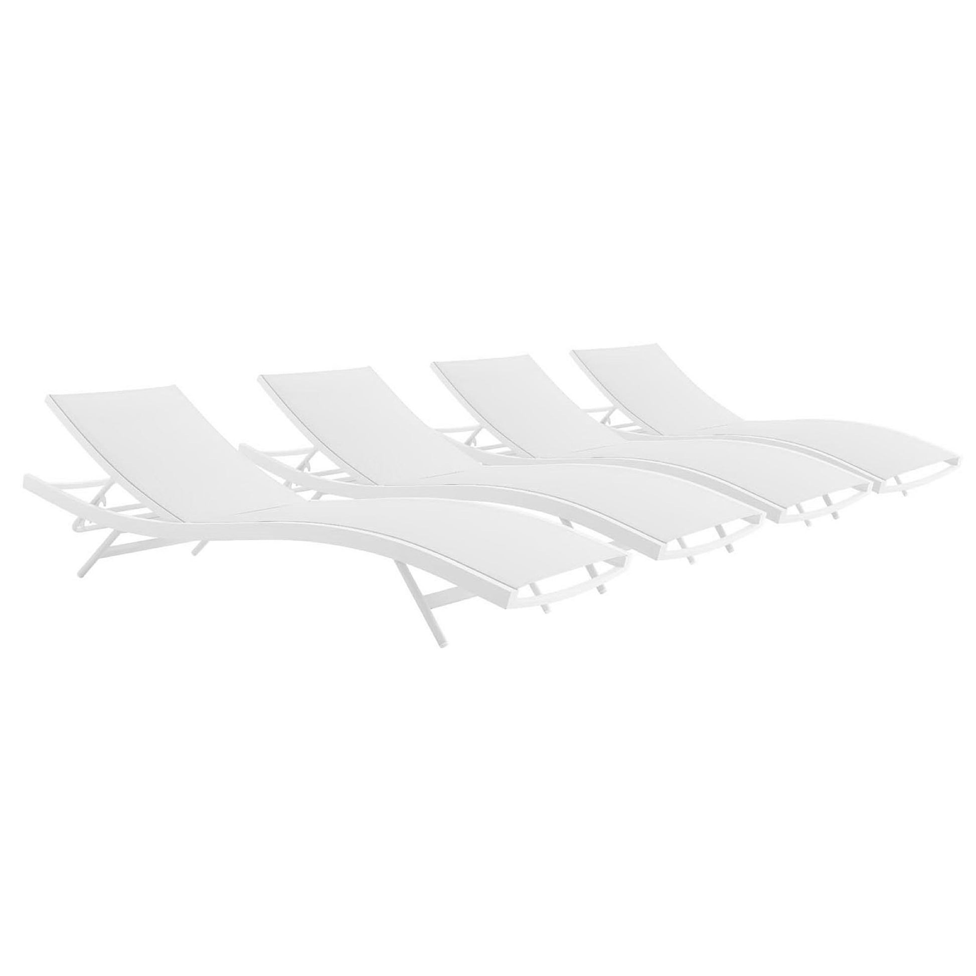 Glimpse Outdoor Patio Mesh Chaise Lounge Set of 4 by Modway - Best Buy Furniture