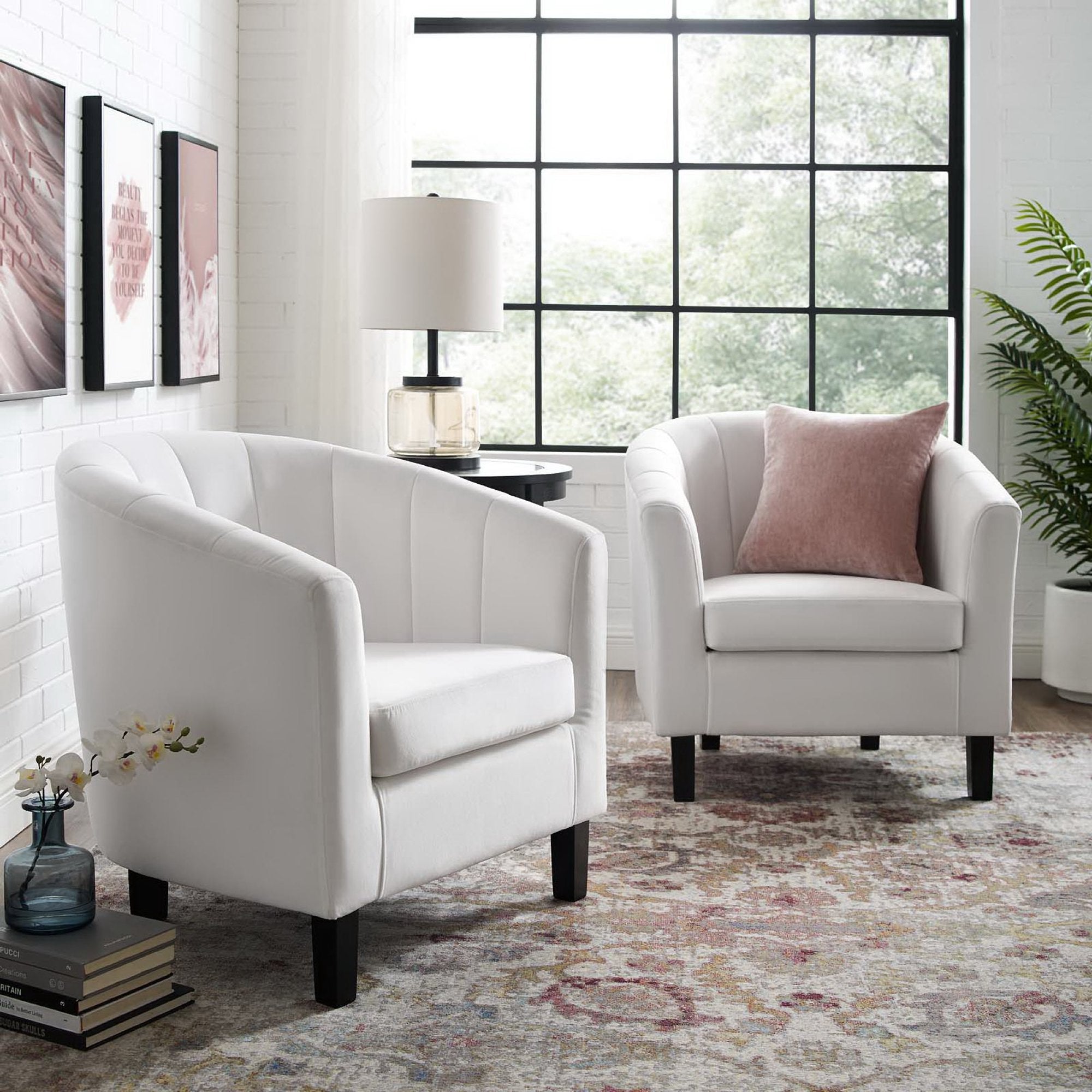 Prospect Channel Tufted Performance Velvet Armchair Set of 2 by Modway