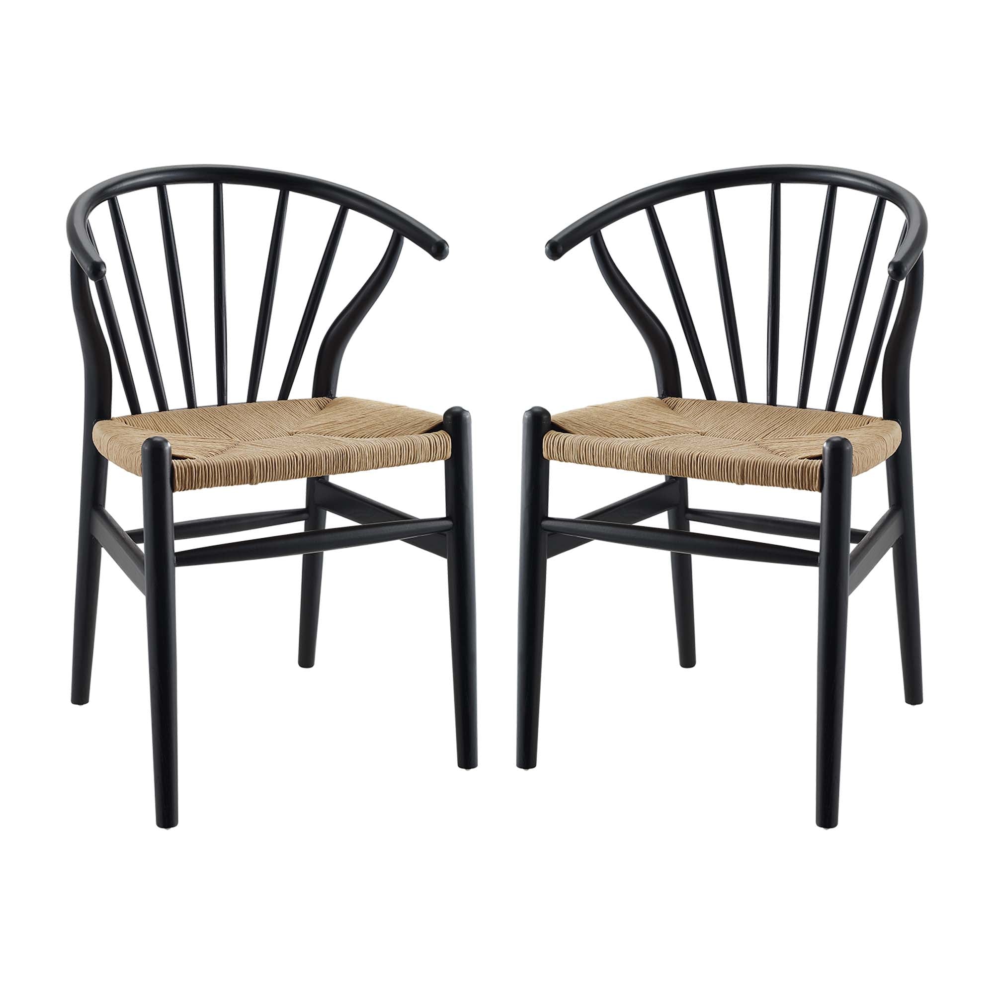 Flourish Spindle Wood Dining Side Chair Set of 2 by Modway