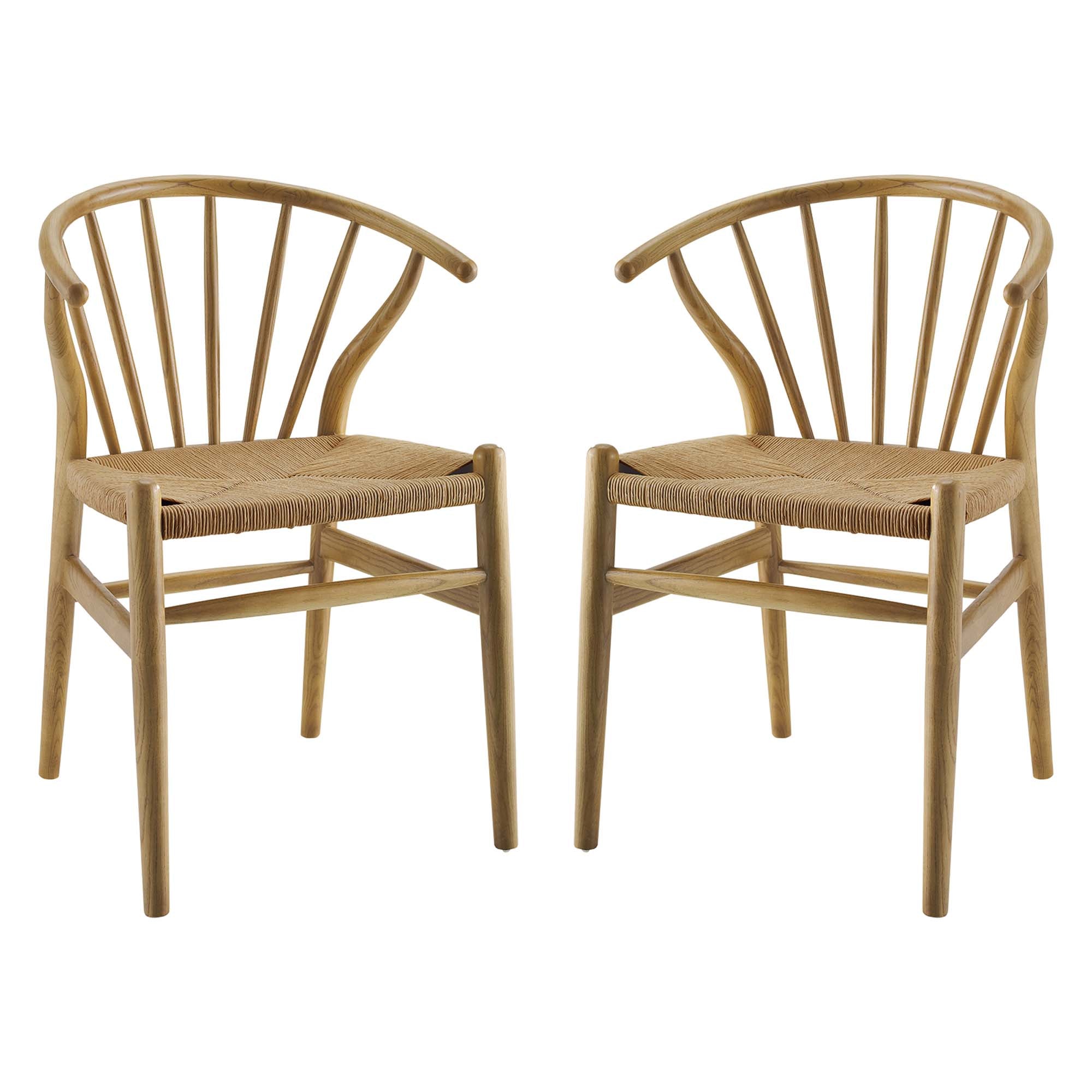 Flourish Spindle Wood Dining Side Chair Set of 2 by Modway
