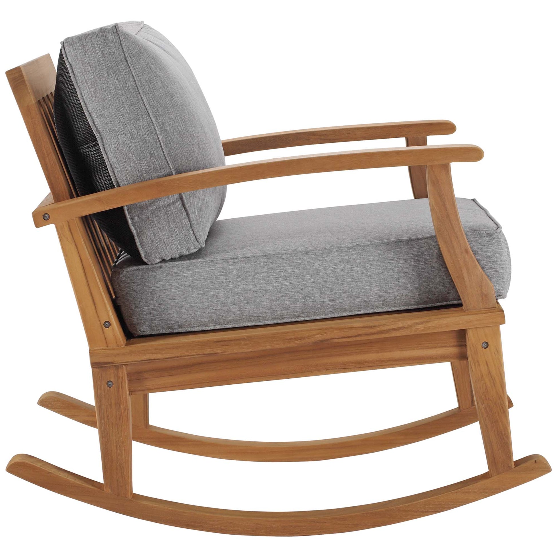 Marina Outdoor Patio Teak Rocking Chair by Modway - Best Buy Furniture