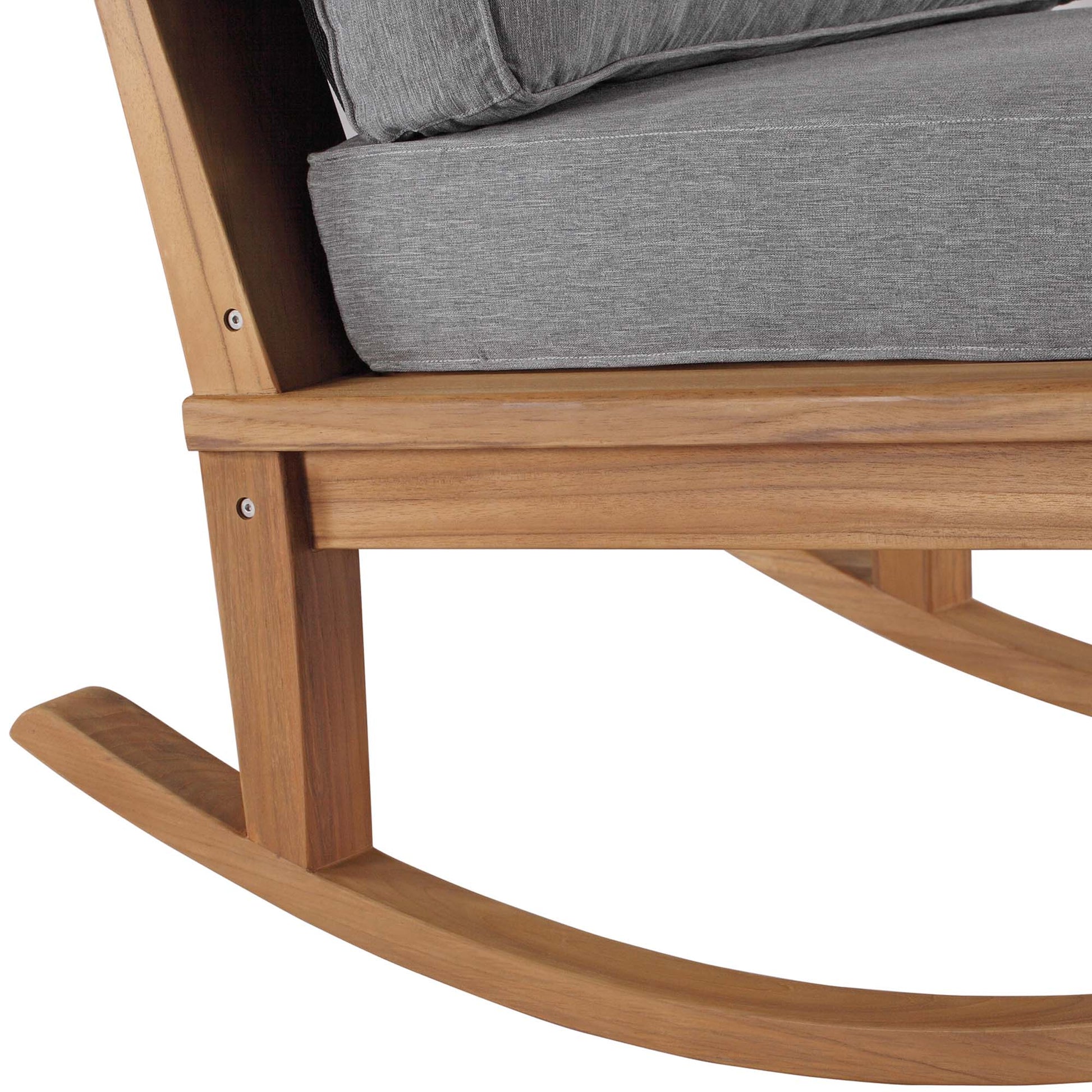 Marina Outdoor Patio Teak Rocking Chair by Modway - Best Buy Furniture