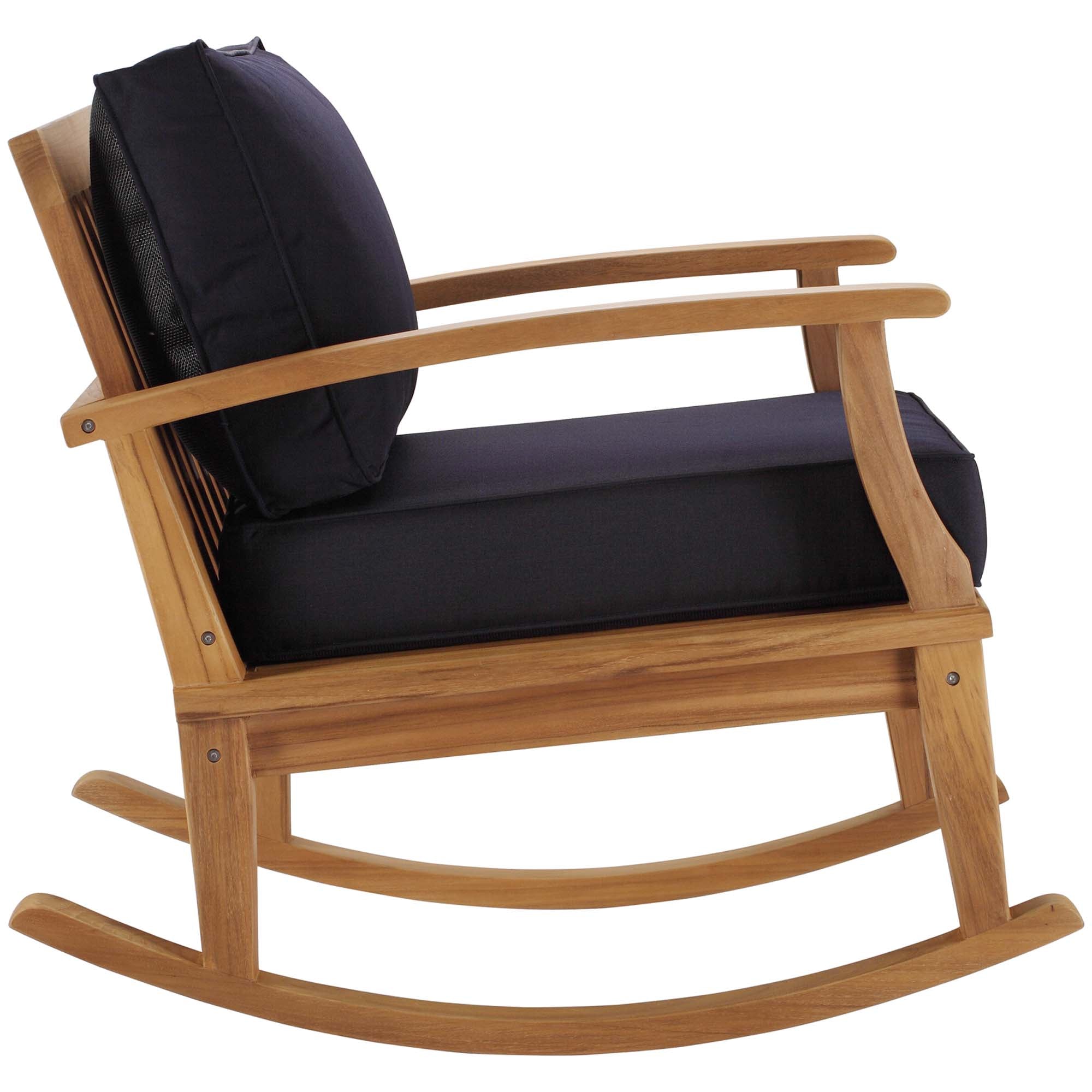 Marina Outdoor Patio Teak Rocking Chair by Modway - Best Buy Furniture