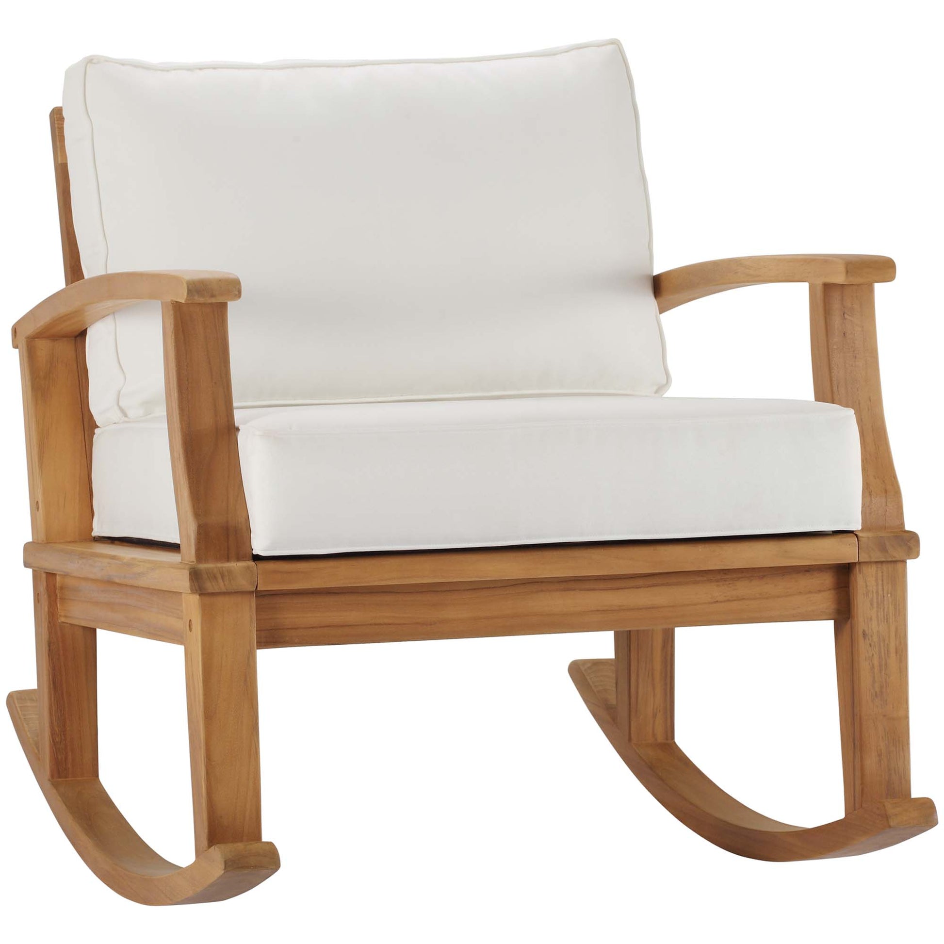 Marina Outdoor Patio Teak Rocking Chair by Modway - Best Buy Furniture