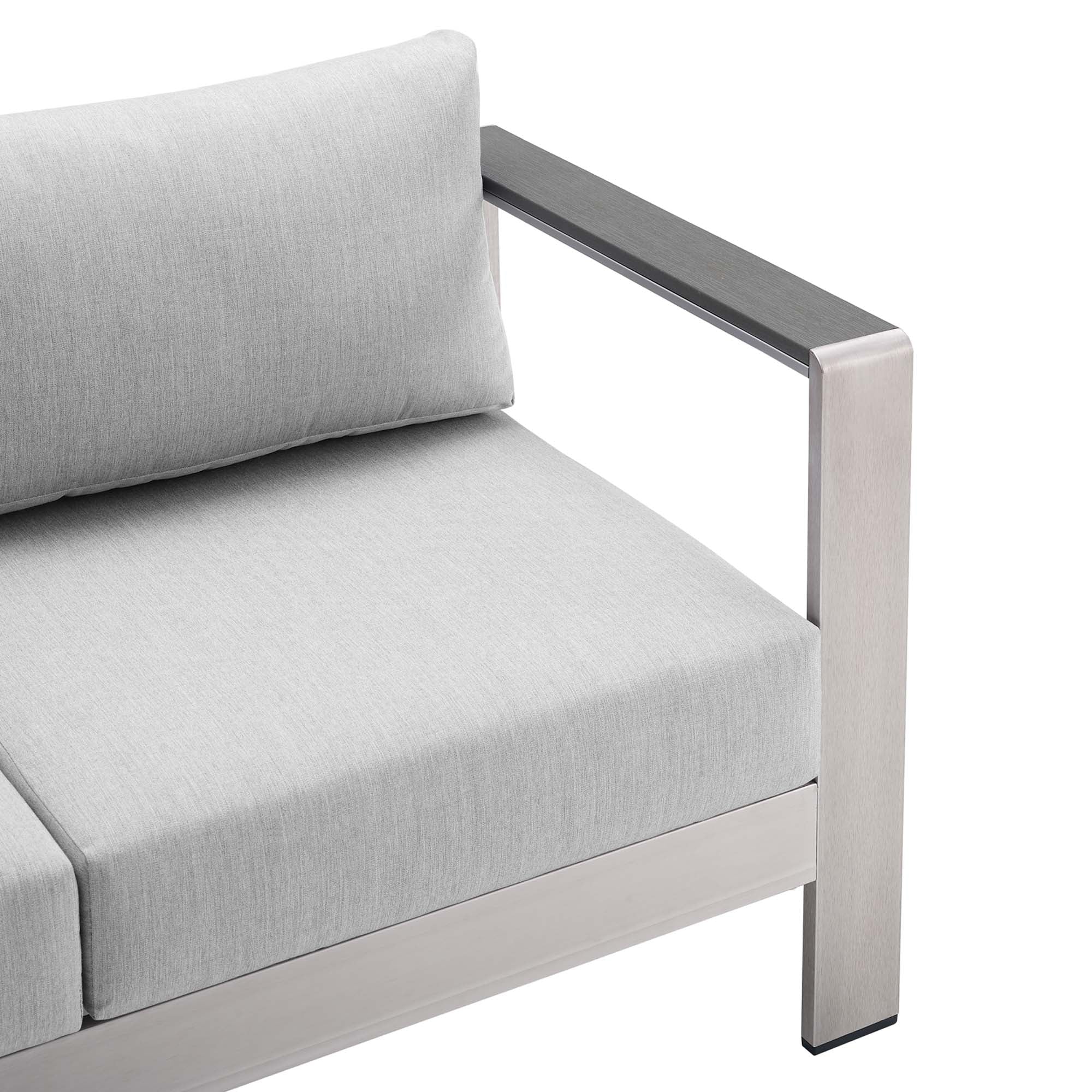 Shore Sunbrella� Fabric Aluminum Outdoor Patio Loveseat by Modway
