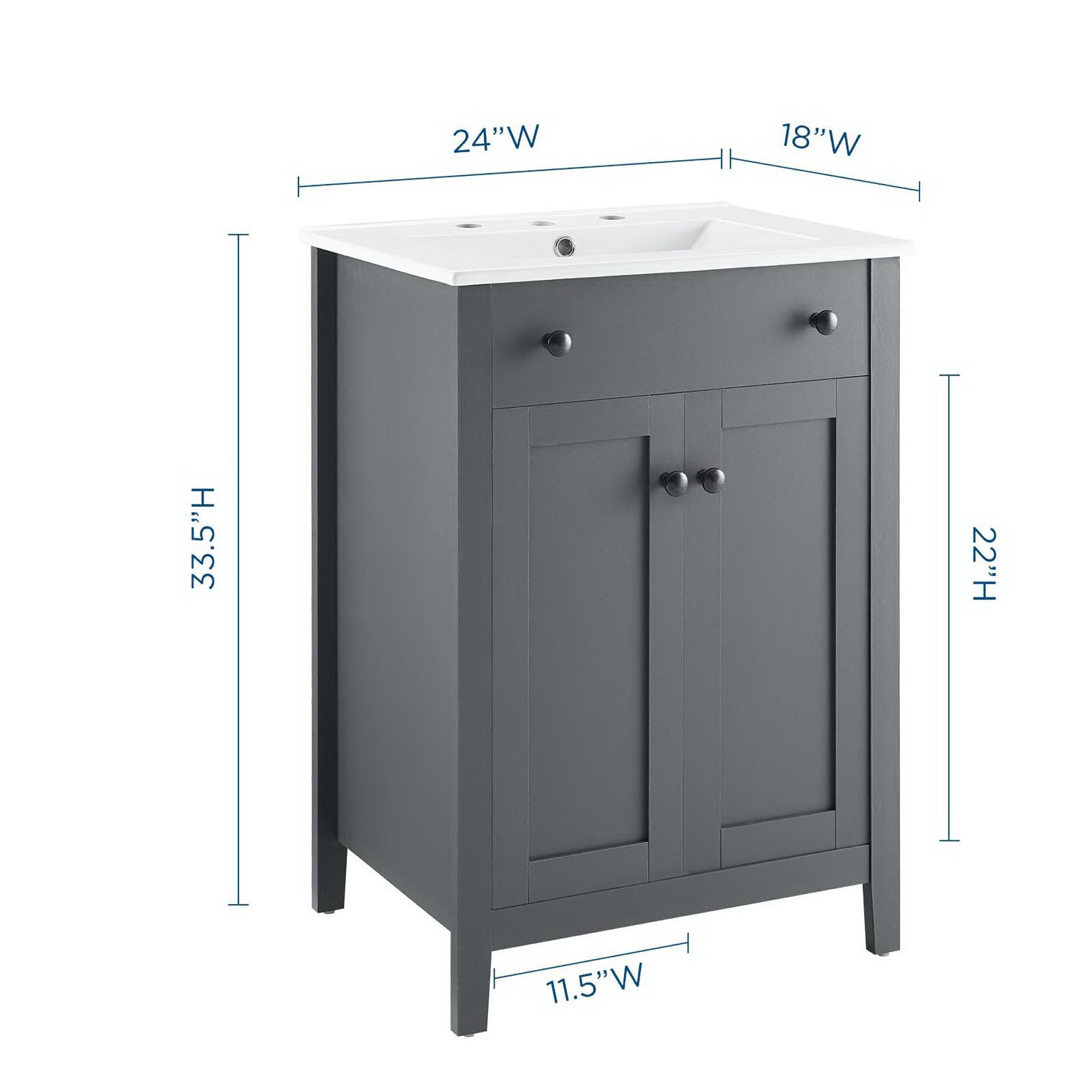 Nantucket 24" Bathroom Vanity by Modway - Best Buy Furniture