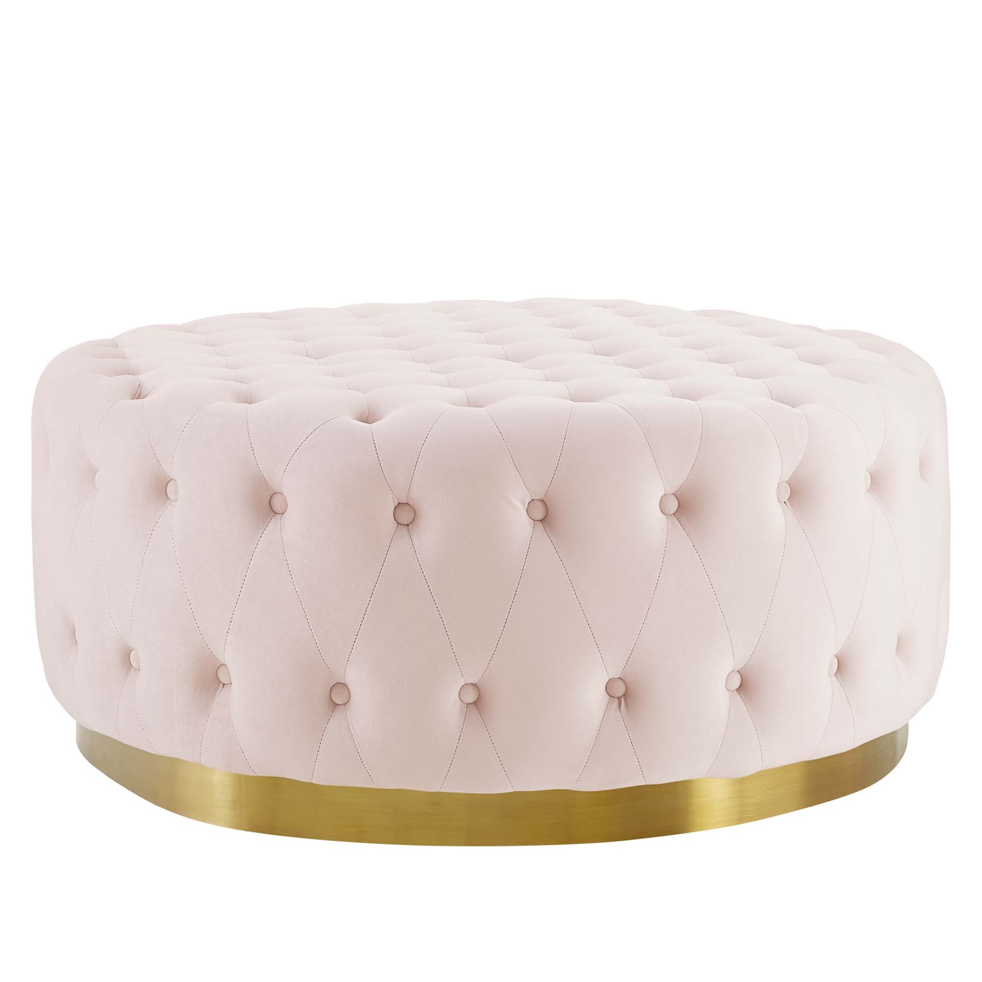 Ensconce Tufted Performance Velvet Round Ottoman by Modway