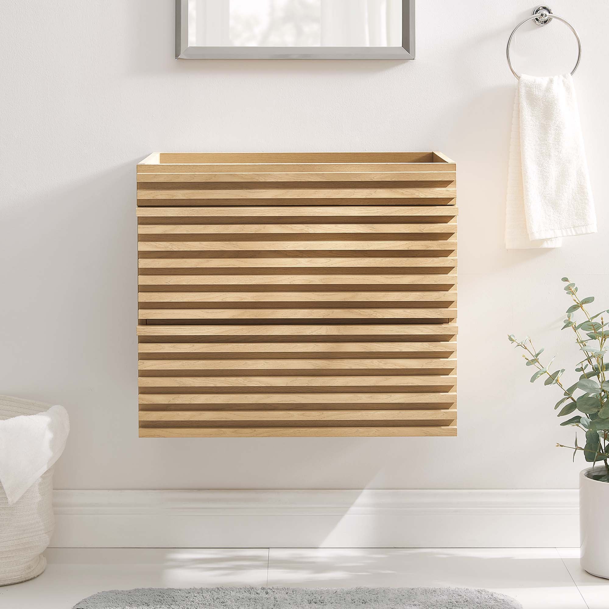 Render 24" Wall-Mount Bathroom Vanity Cabinet (Sink Basin Not Included) by Modway