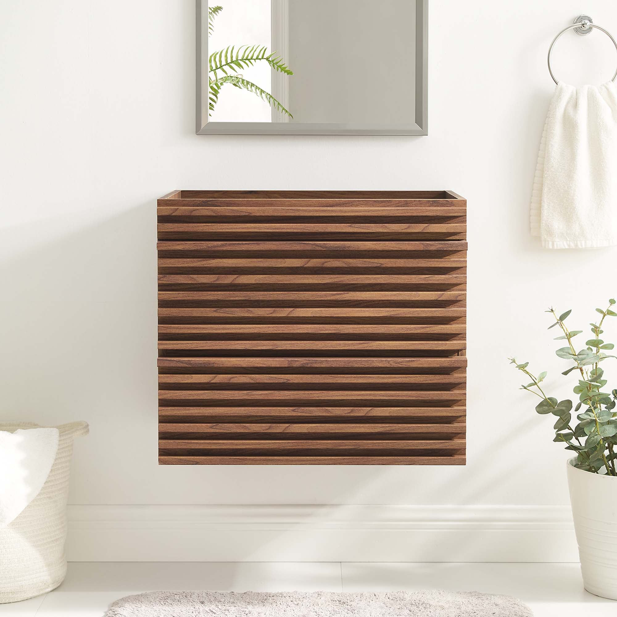 Render 24" Wall-Mount Bathroom Vanity Cabinet (Sink Basin Not Included) by Modway