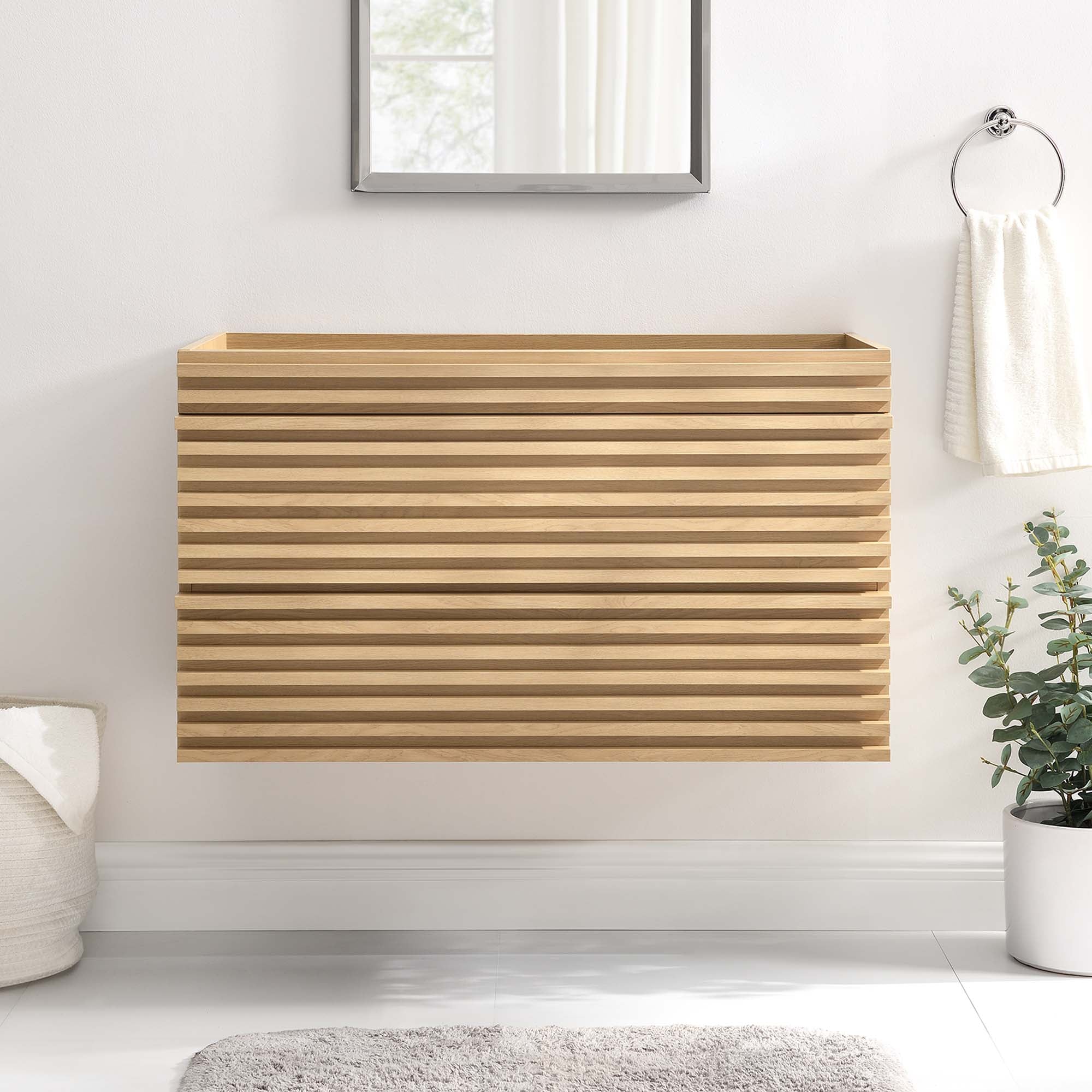 Render 36" Wall-Mount Bathroom Vanity Cabinet (Sink Basin Not Included) by Modway