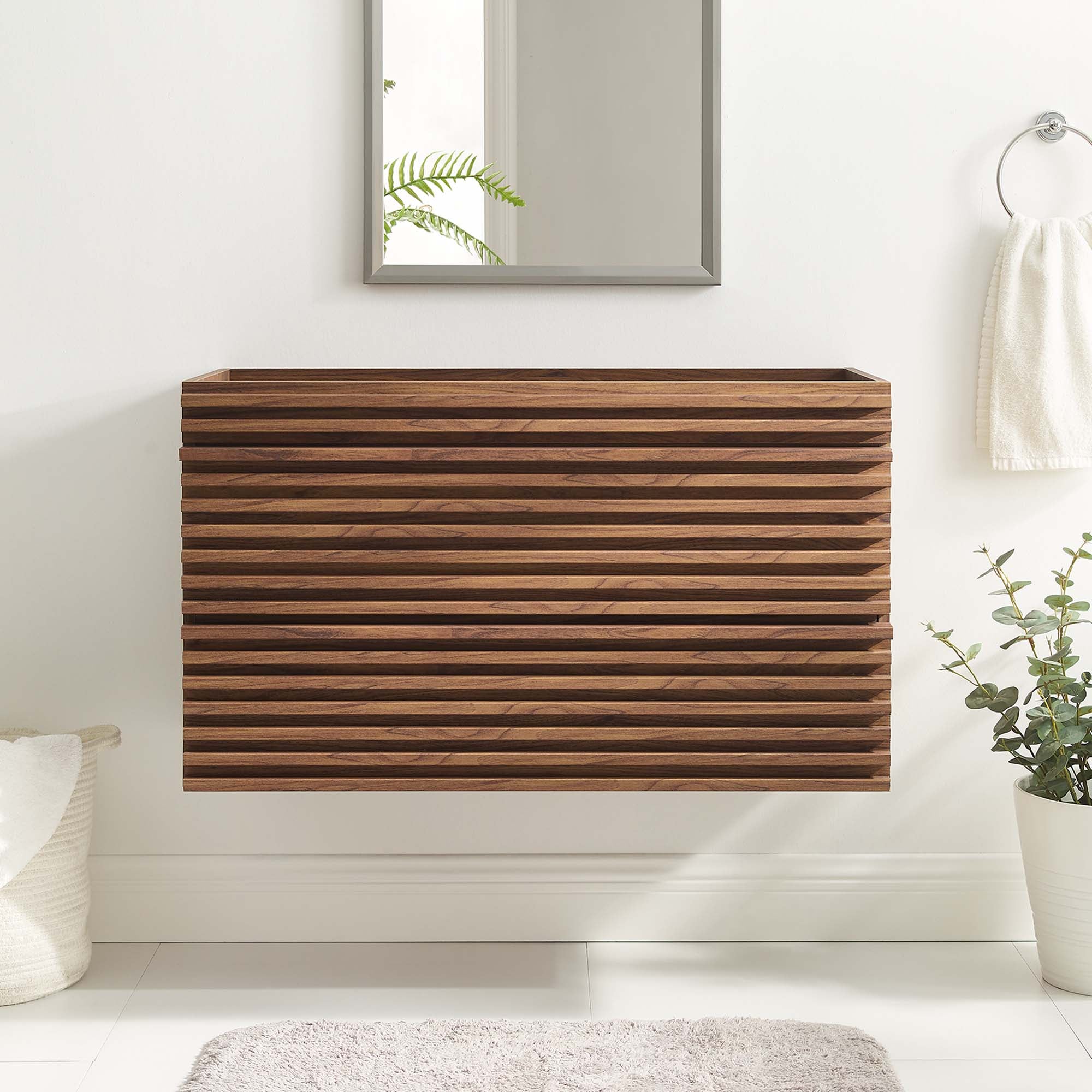 Render 36" Wall-Mount Bathroom Vanity Cabinet (Sink Basin Not Included) by Modway