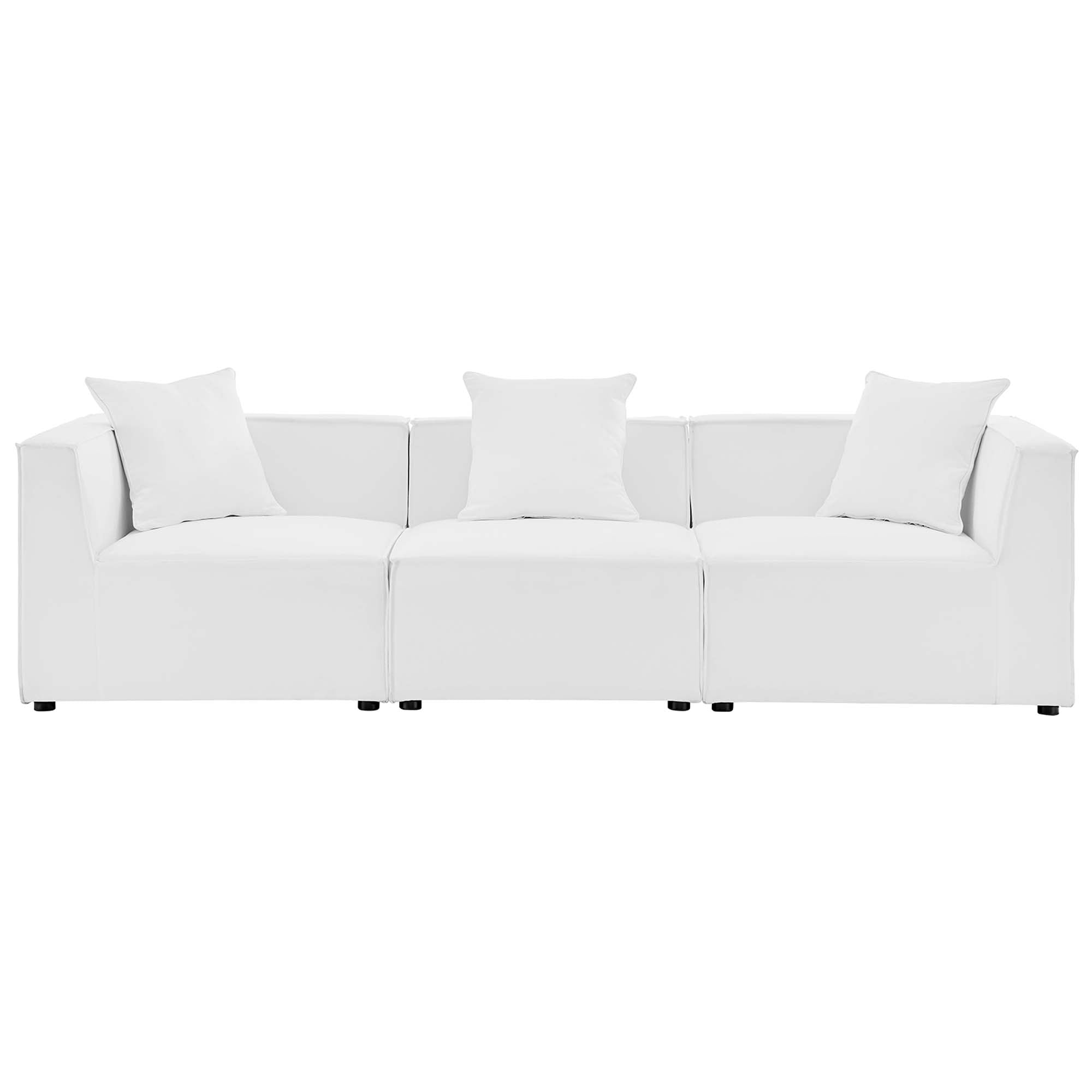 Saybrook 3-Piece Outdoor Patio Upholstered Sectional Sofa by Modway