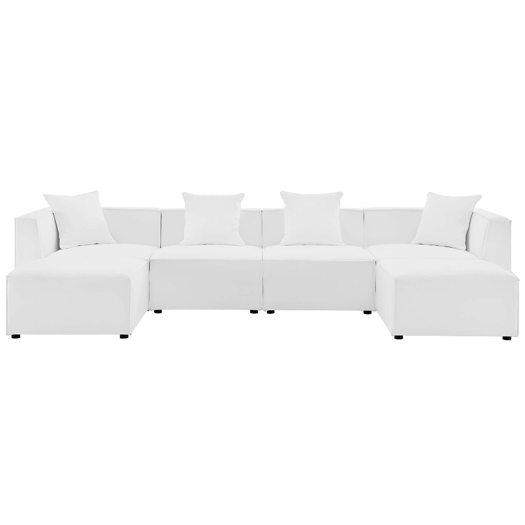 Saybrook 6-Piece Outdoor Patio Upholstered Sectional Sofa by Modway