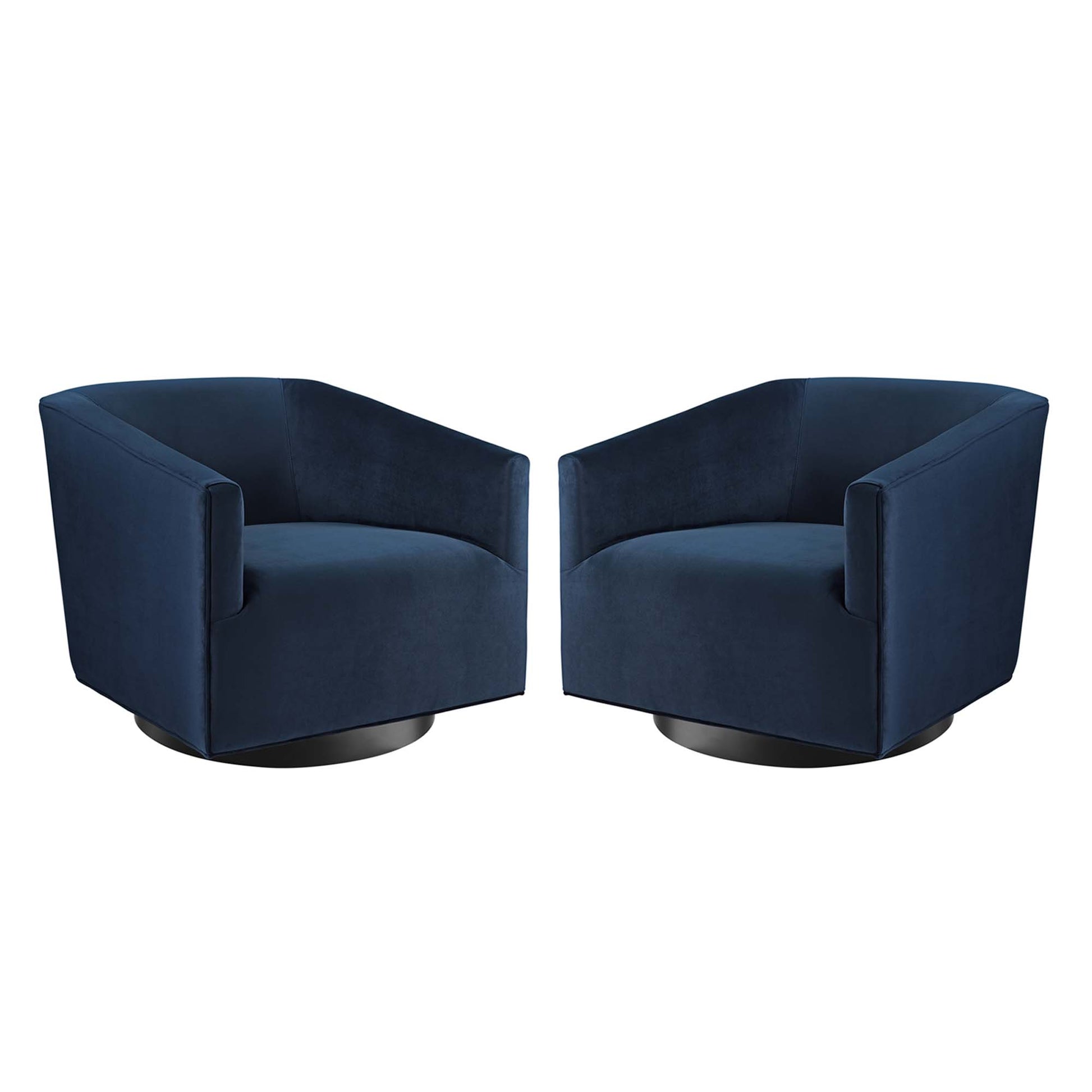 Twist Performance Velvet Swivel Chair Set of 2 - Best Buy Furniture