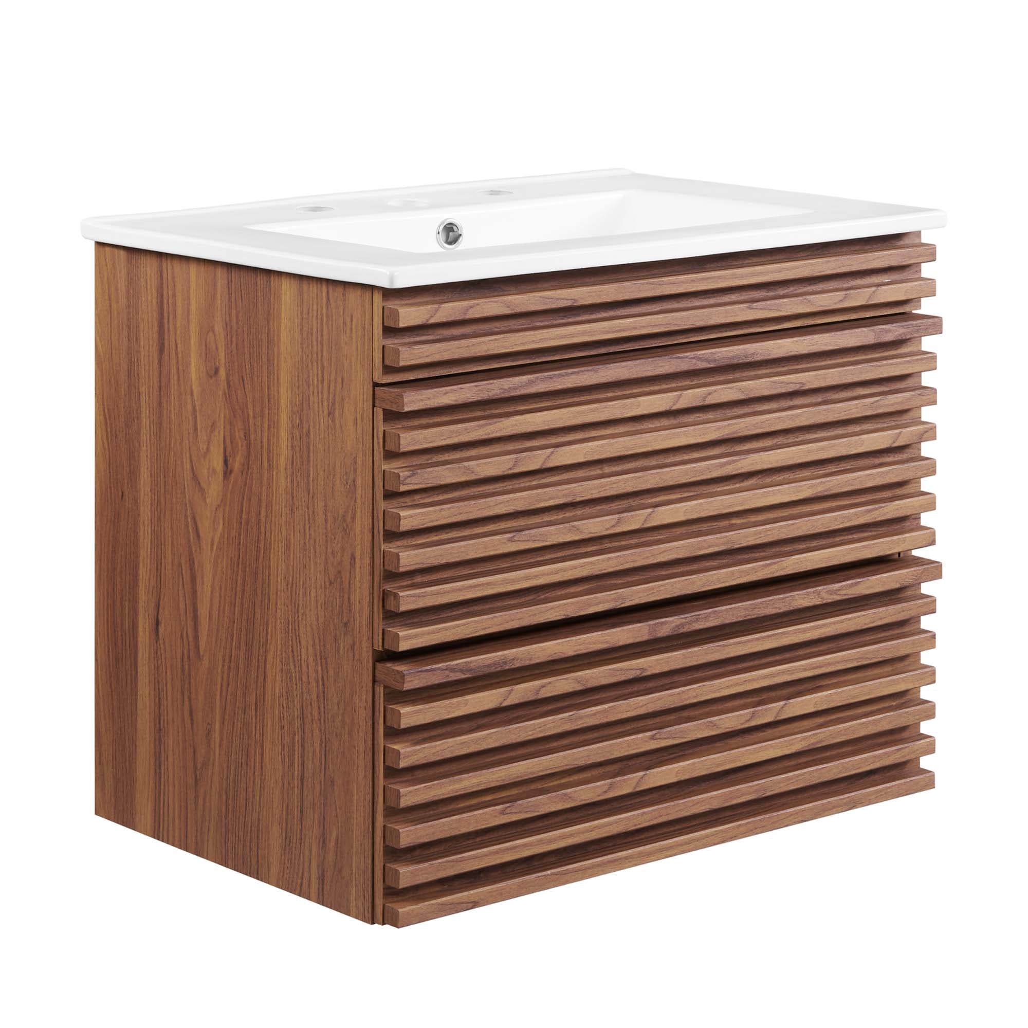 Render 24" Wall-Mount Bathroom Vanity by Modway
