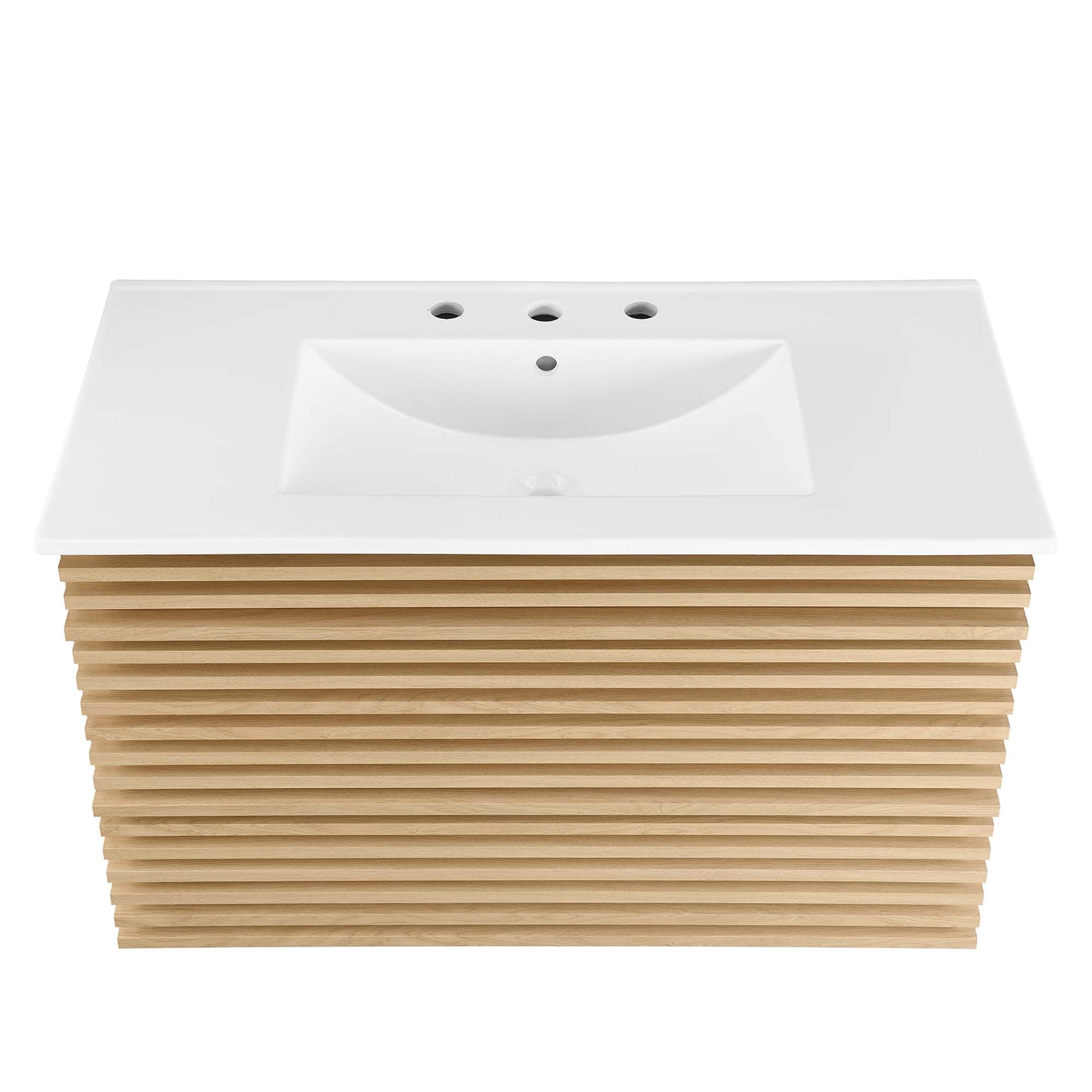 Render 36" Wall-Mount Bathroom Vanity by Modway