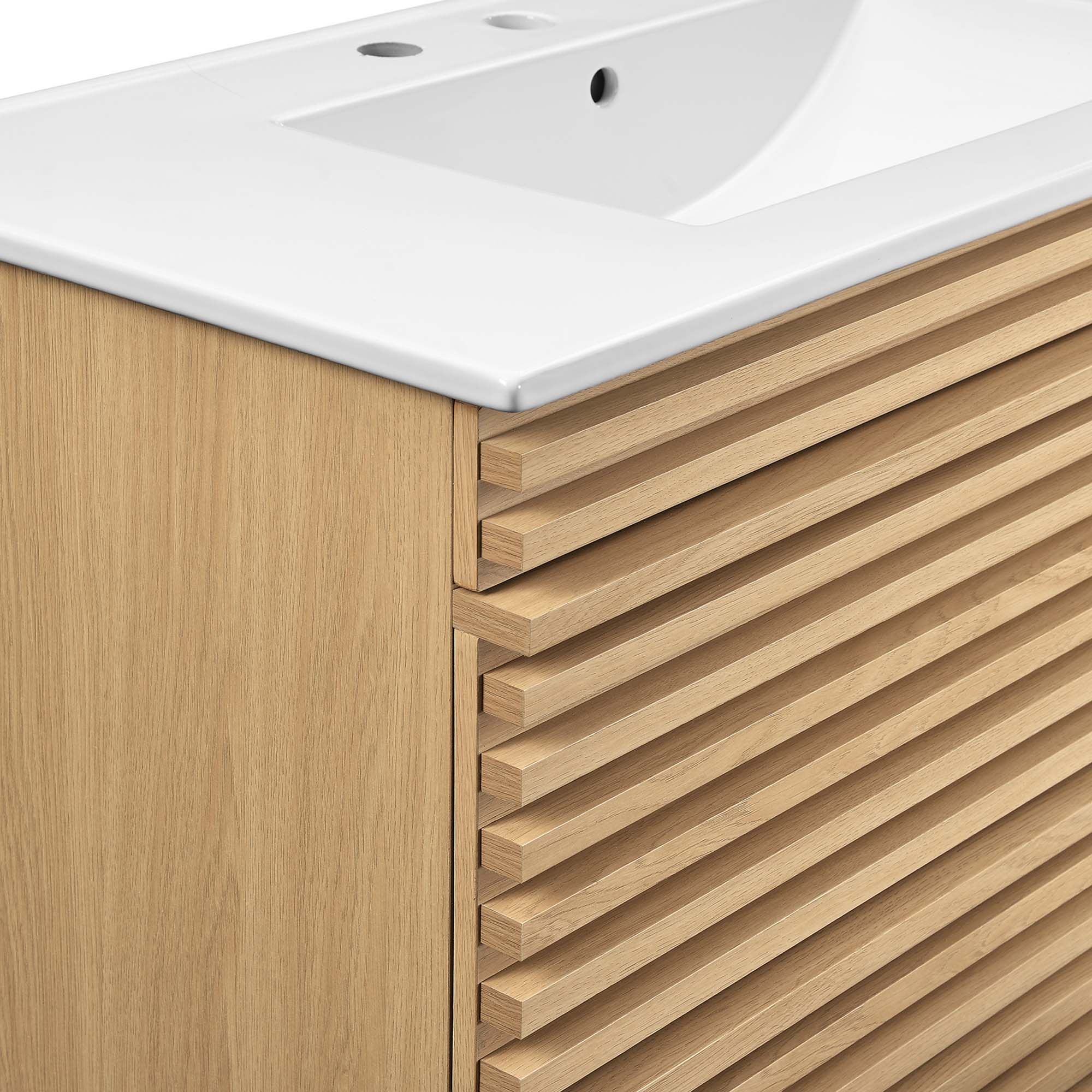 Render 36" Wall-Mount Bathroom Vanity by Modway