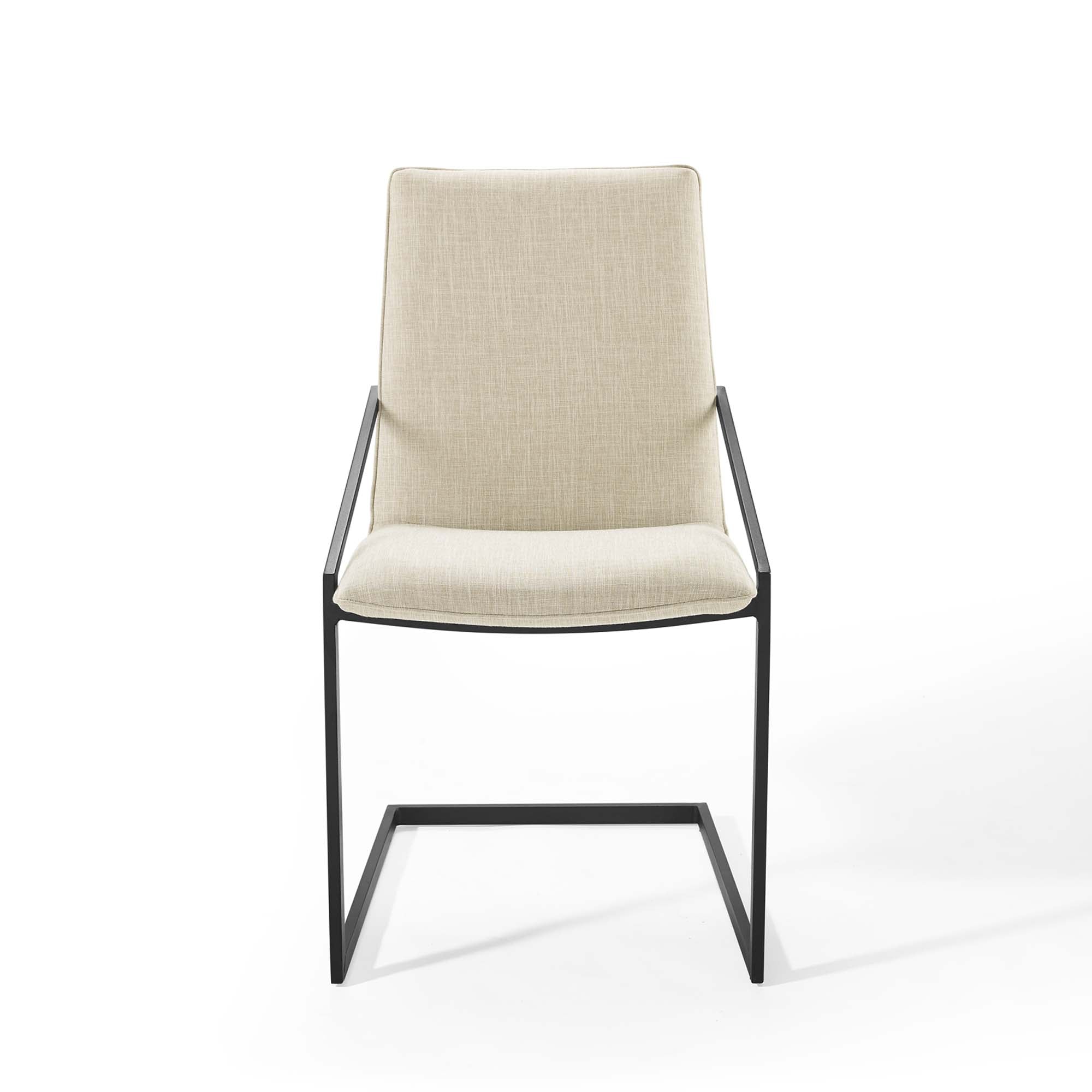 Pitch Upholstered Fabric Dining Armchair Set of 2 by Modway