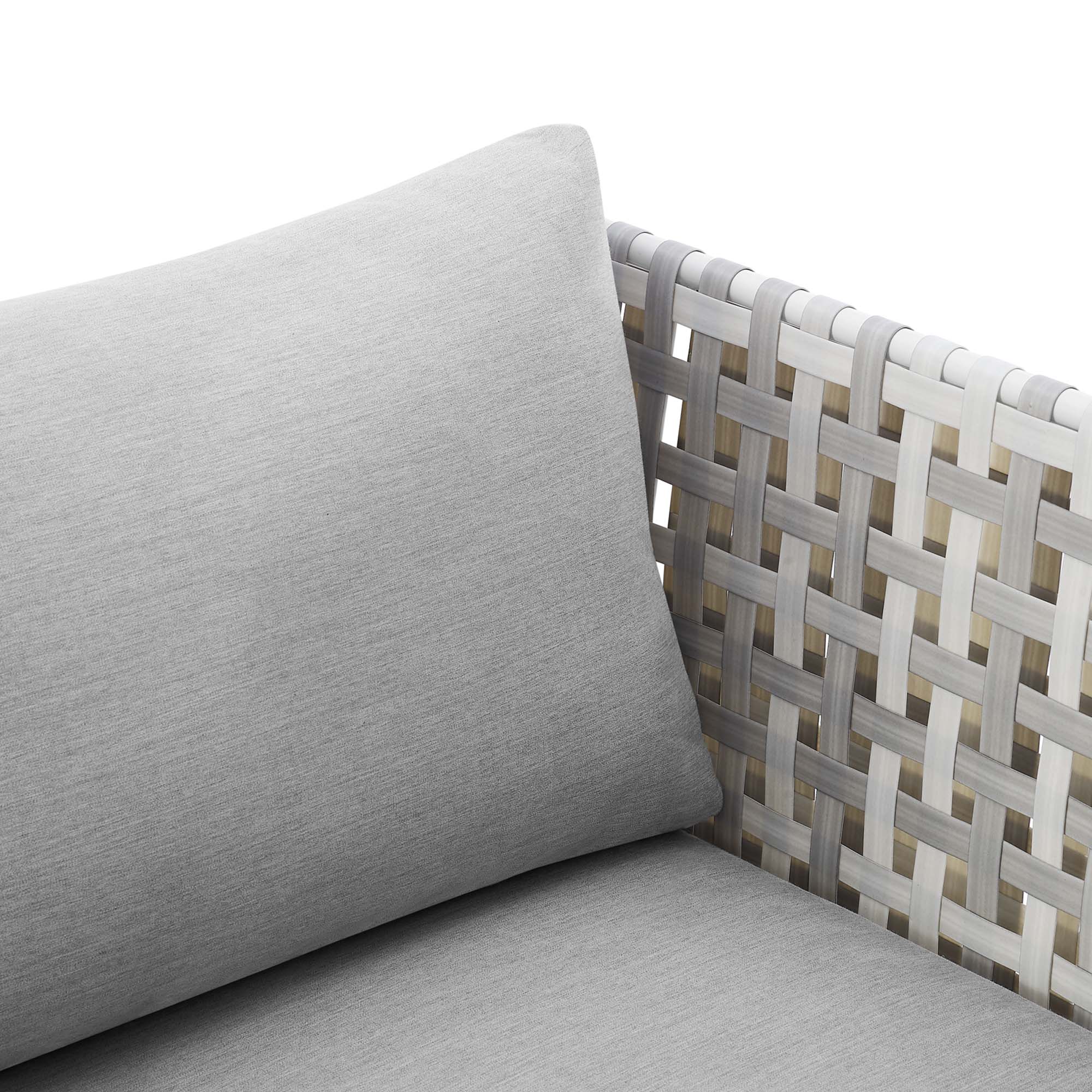 Harmony Sunbrella� Basket Weave Outdoor Patio Aluminum Armchair by Modway