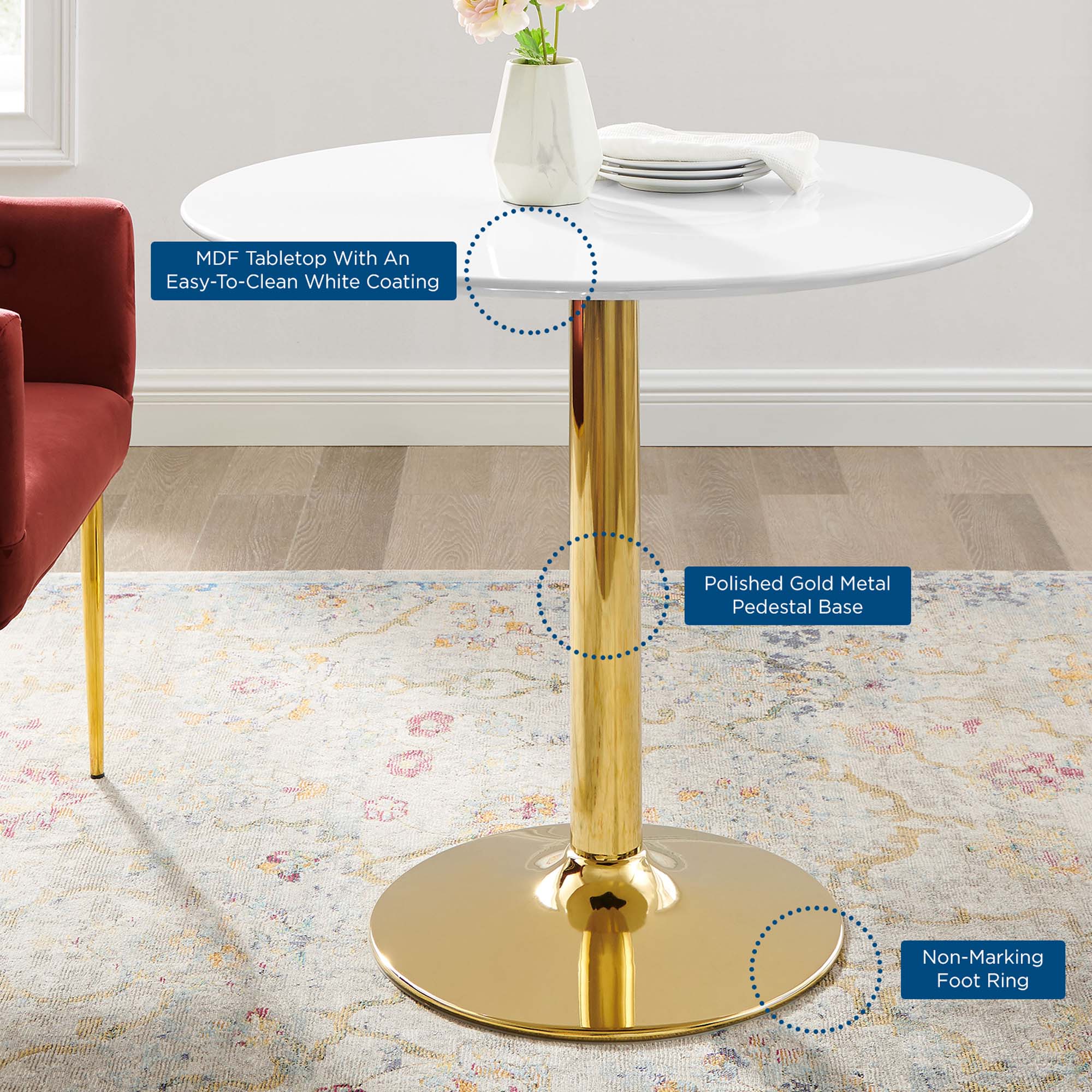 Verne 35" Dining Table by Modway