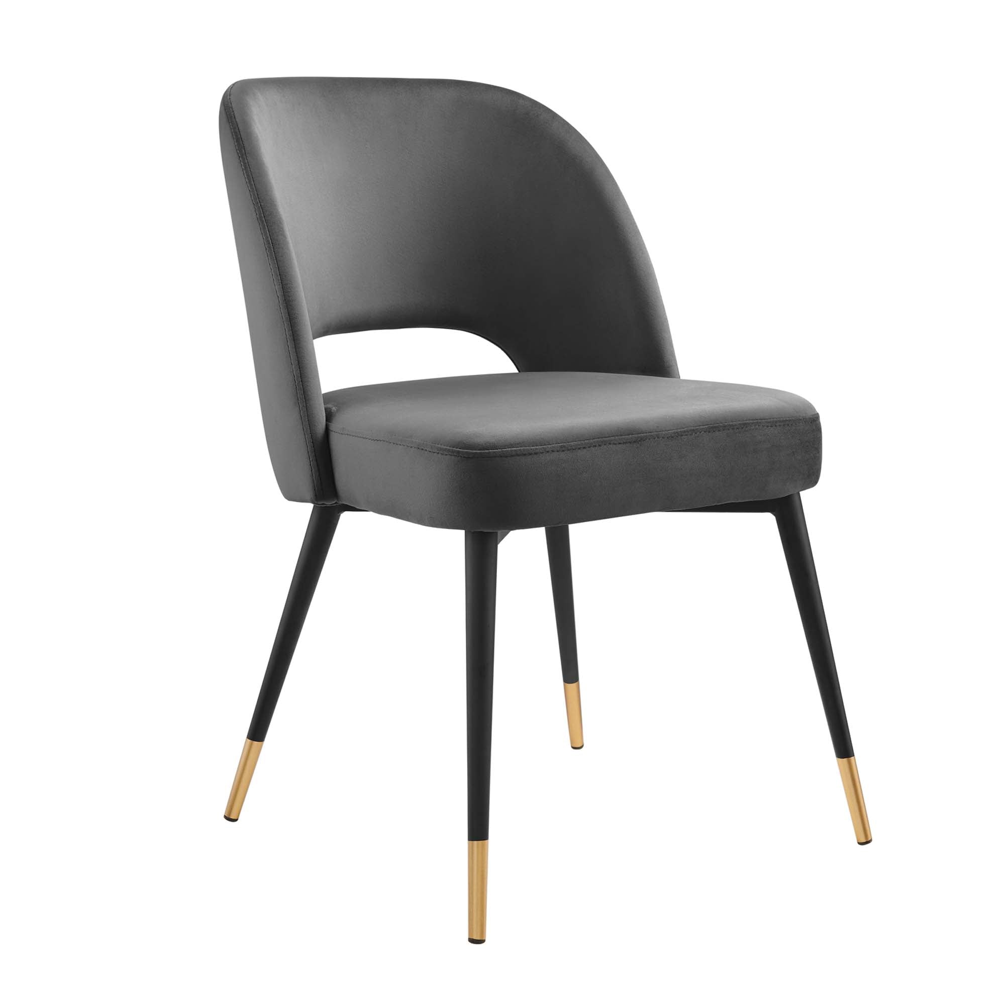 Rouse Performance Velvet Dining Side Chairs Set of 2 by Modway