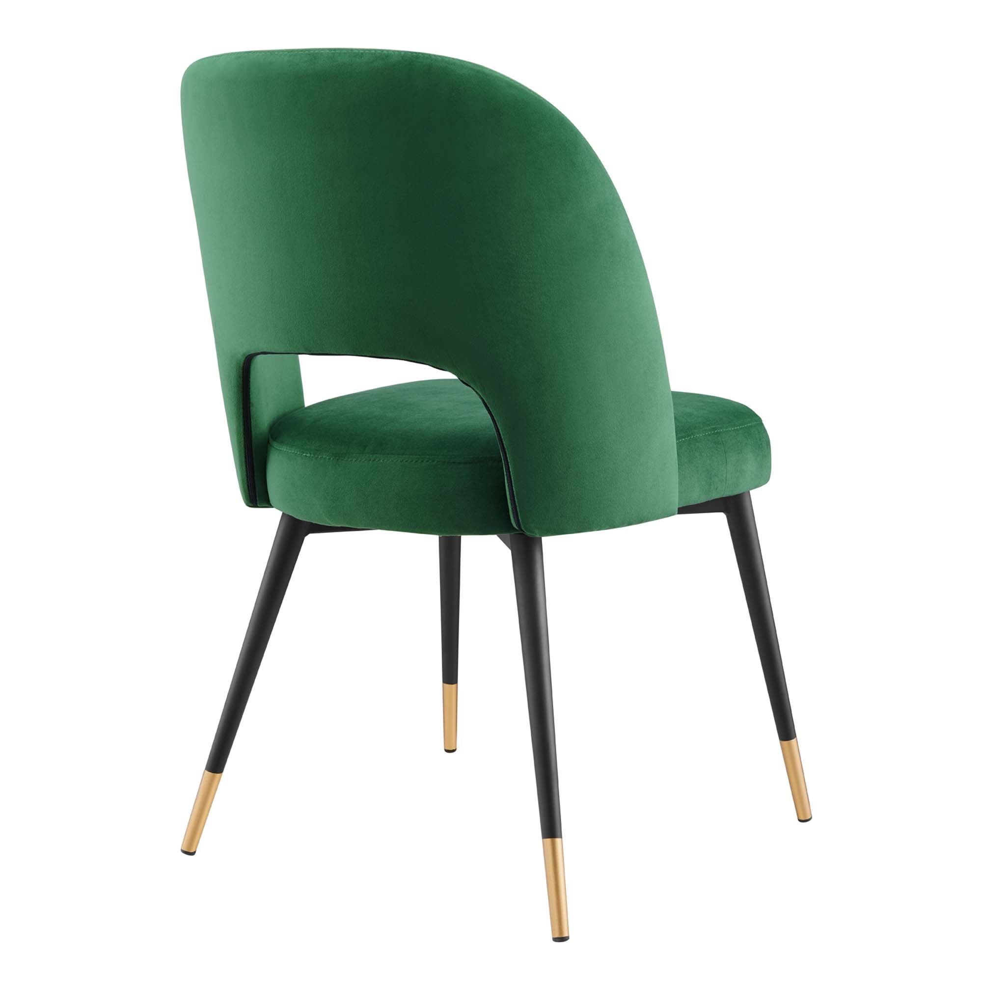 Rouse Performance Velvet Dining Side Chairs Set of 2 by Modway