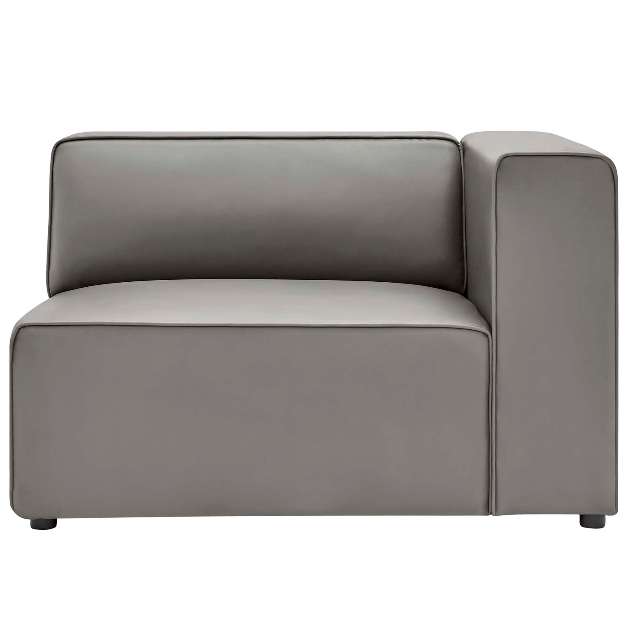 Mingle Vegan Leather Right-Arm Chair by Modway - Best Buy Furniture