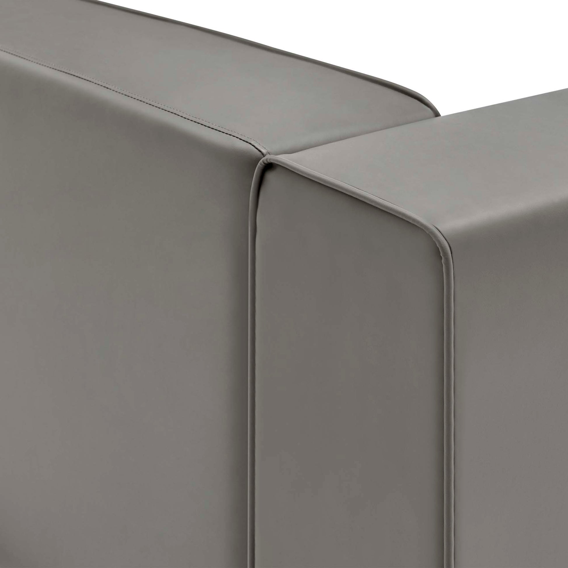 Mingle Vegan Leather Right-Arm Chair by Modway - Best Buy Furniture